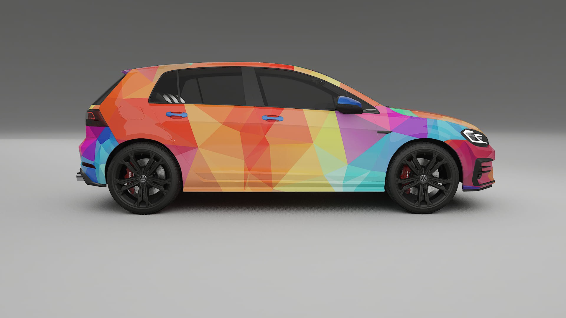 VW Golf Mk7 VECTOR VIBE – Kit Wrap PPF Personalizzato in Pellicola Poliuretanica Stampabile