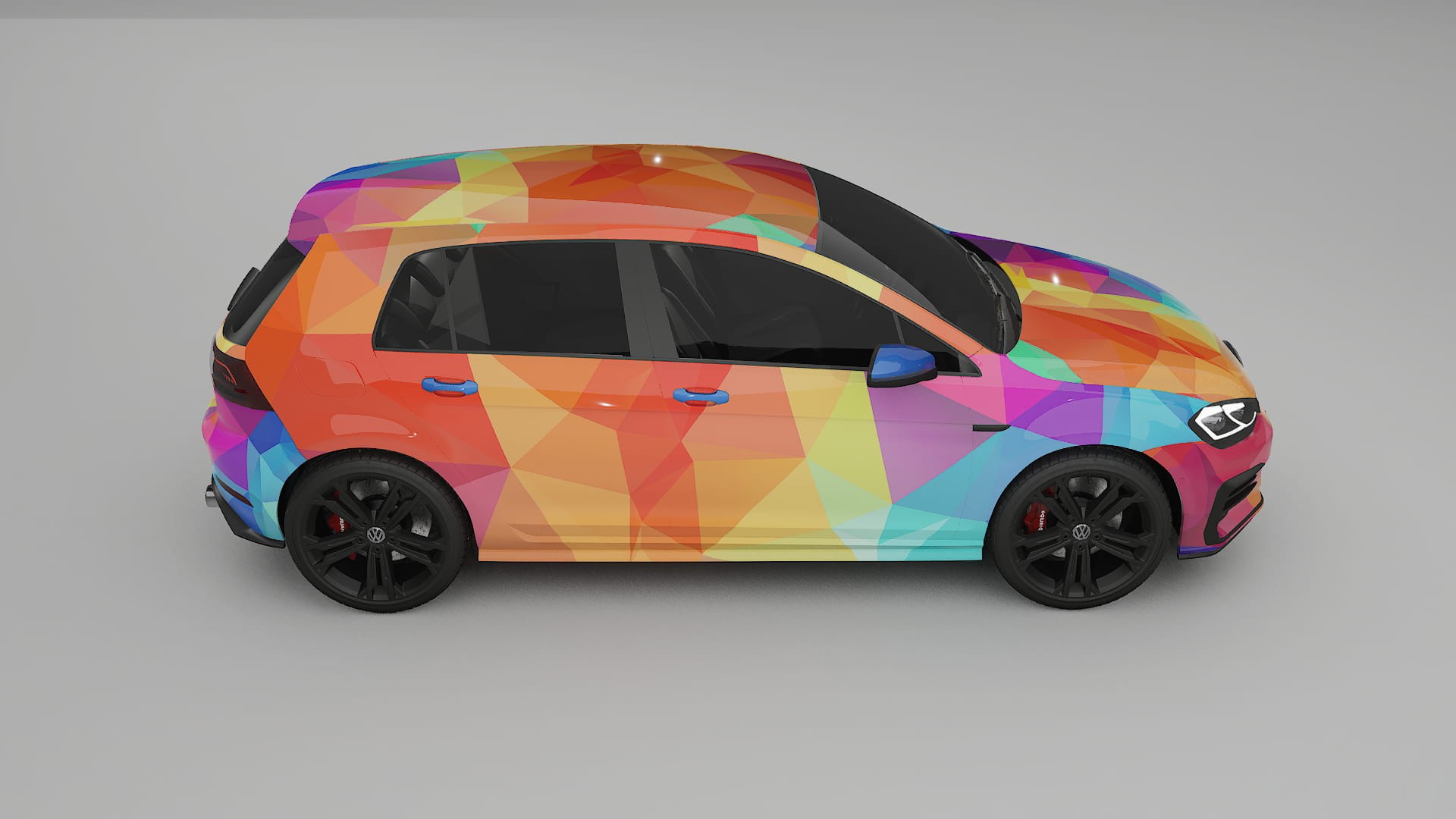 VW Golf Mk7 VECTOR VIBE – Kit Wrap PPF Personalizzato in Pellicola Poliuretanica Stampabile