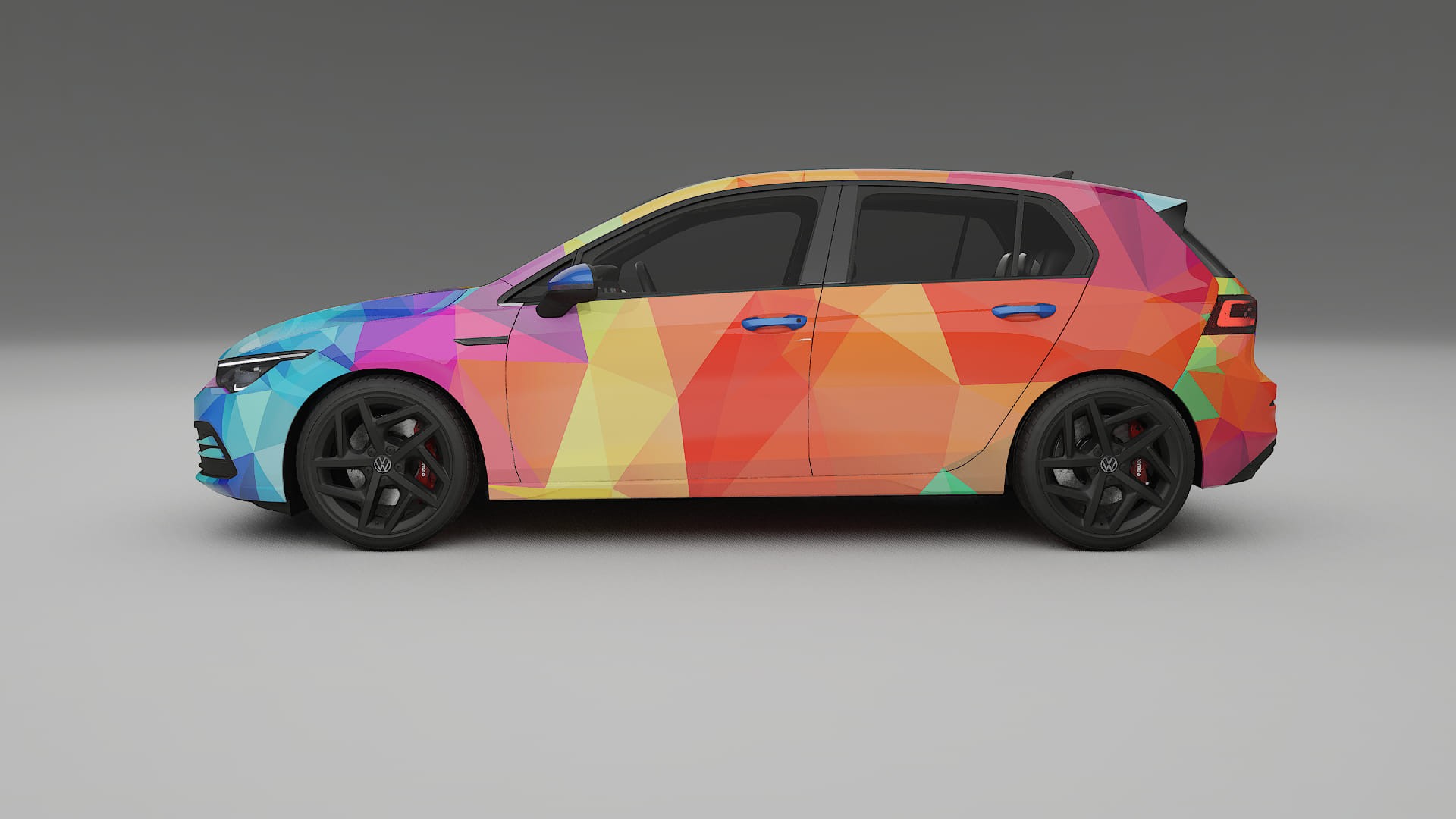 VW Golf Mk8 VECTOR VIBE – Kit Wrap PPF Personalizzato in Pellicola Poliuretanica Stampabile