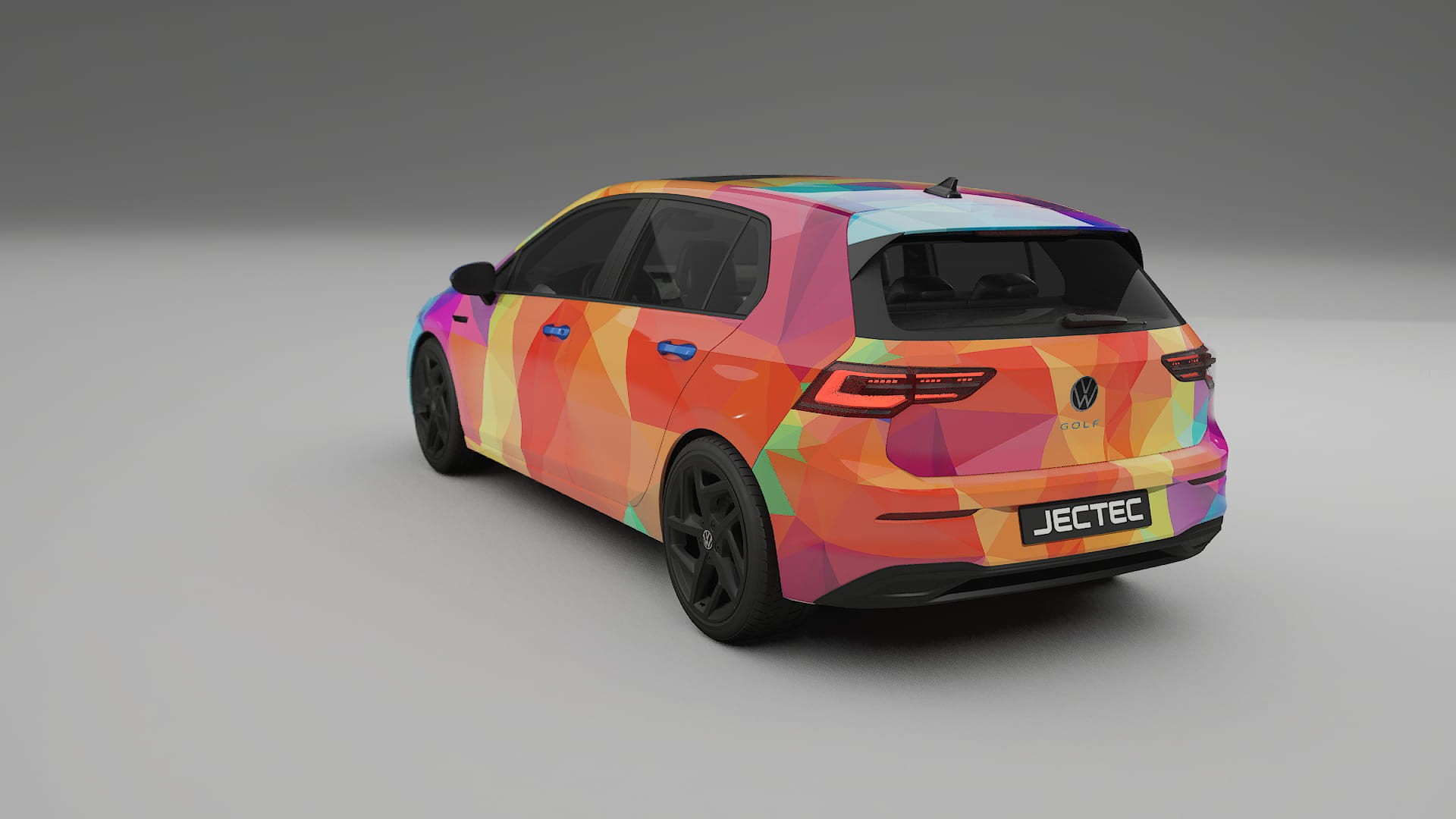 VW Golf Mk8 VECTOR VIBE – Kit Wrap PPF Personalizzato in Pellicola Poliuretanica Stampabile