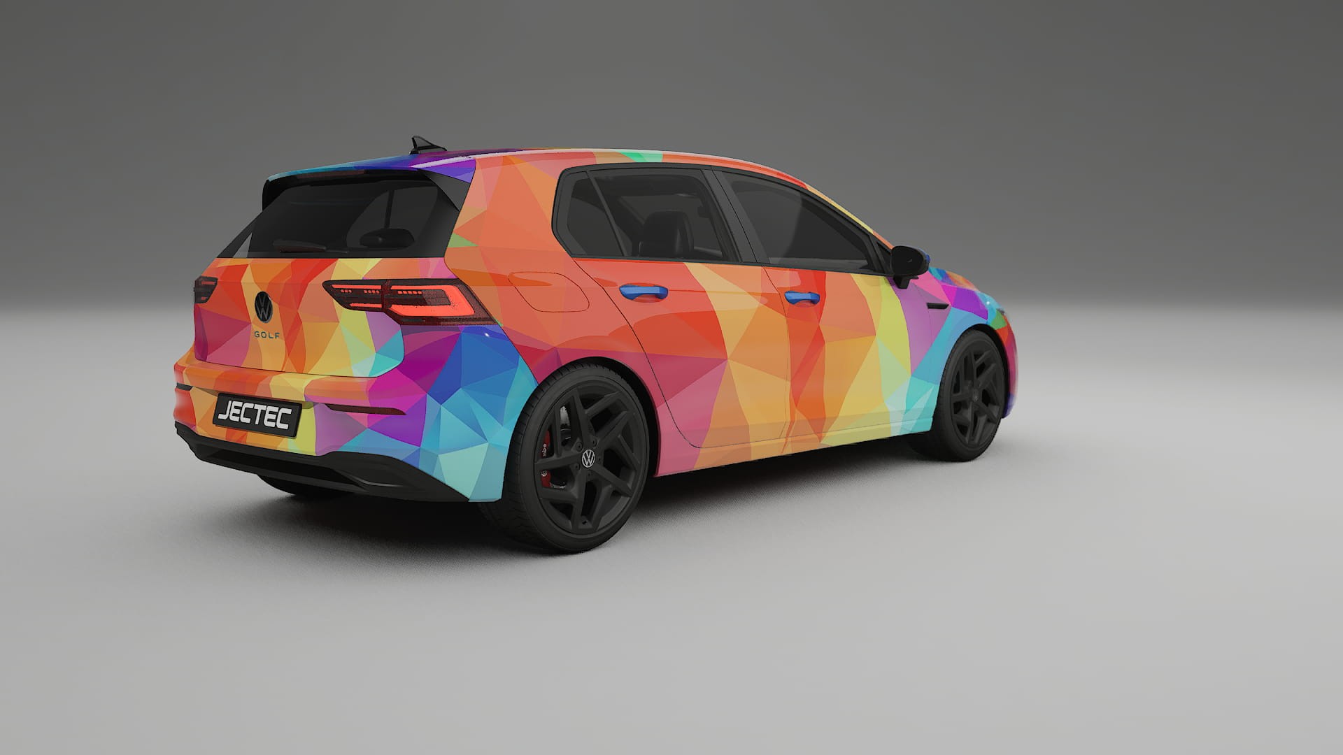 VW Golf Mk8 VECTOR VIBE – Kit Wrap PPF Personalizzato in Pellicola Poliuretanica Stampabile