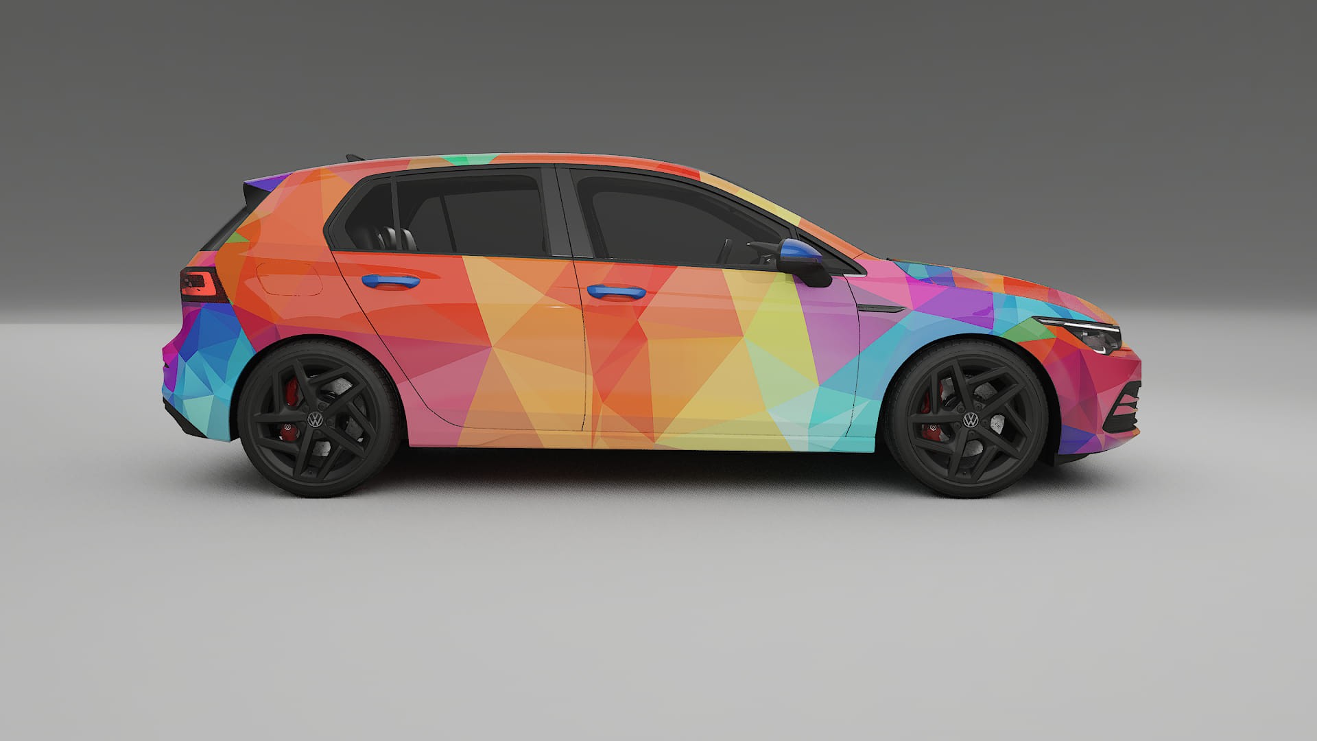 VW Golf Mk8 VECTOR VIBE – Kit Wrap PPF Personalizzato in Pellicola Poliuretanica Stampabile