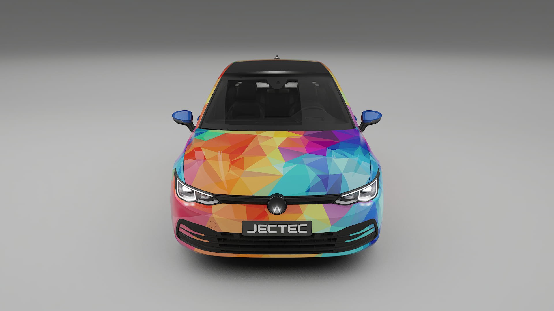VW Golf Mk8 VECTOR VIBE – Kit Wrap PPF Personalizzato in Pellicola Poliuretanica Stampabile