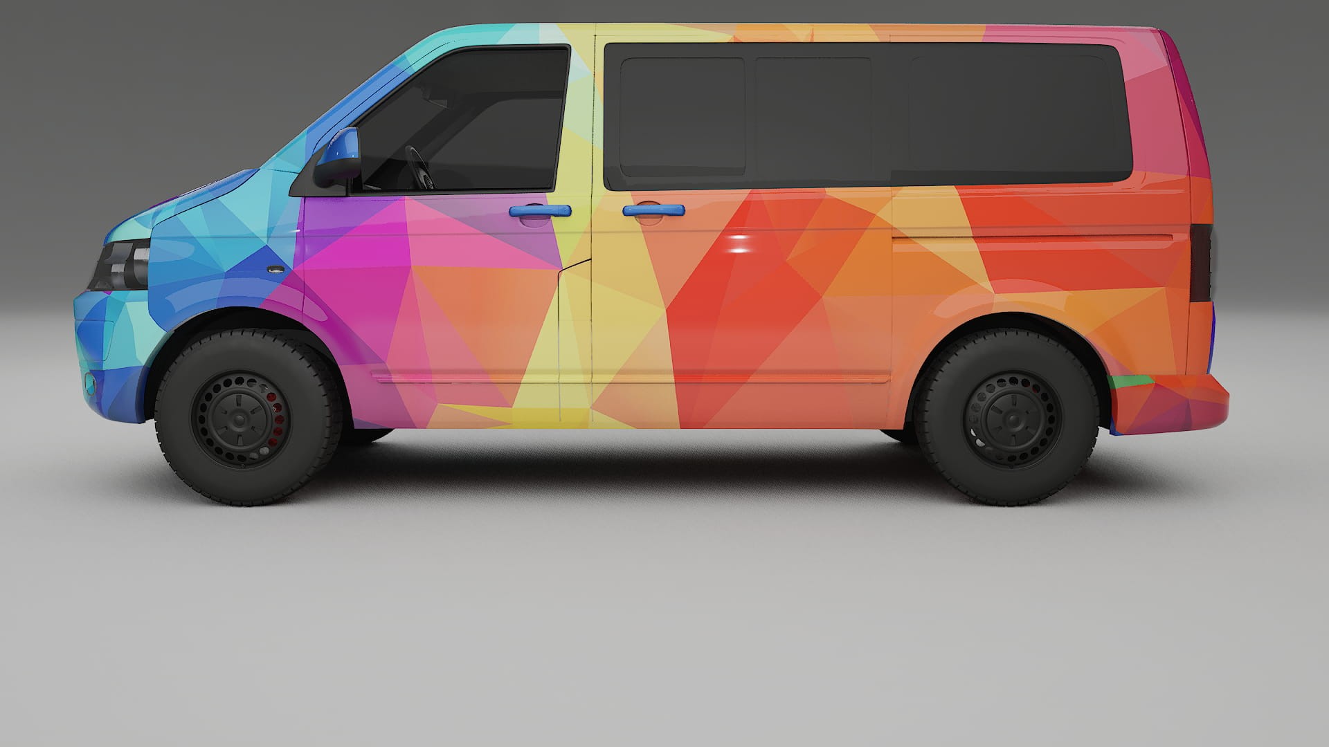 VW Transporter T5 Caravelle VECTOR VIBE – Kit Wrap PPF Personalizzato in Pellicola Poliuretanica Stampabile