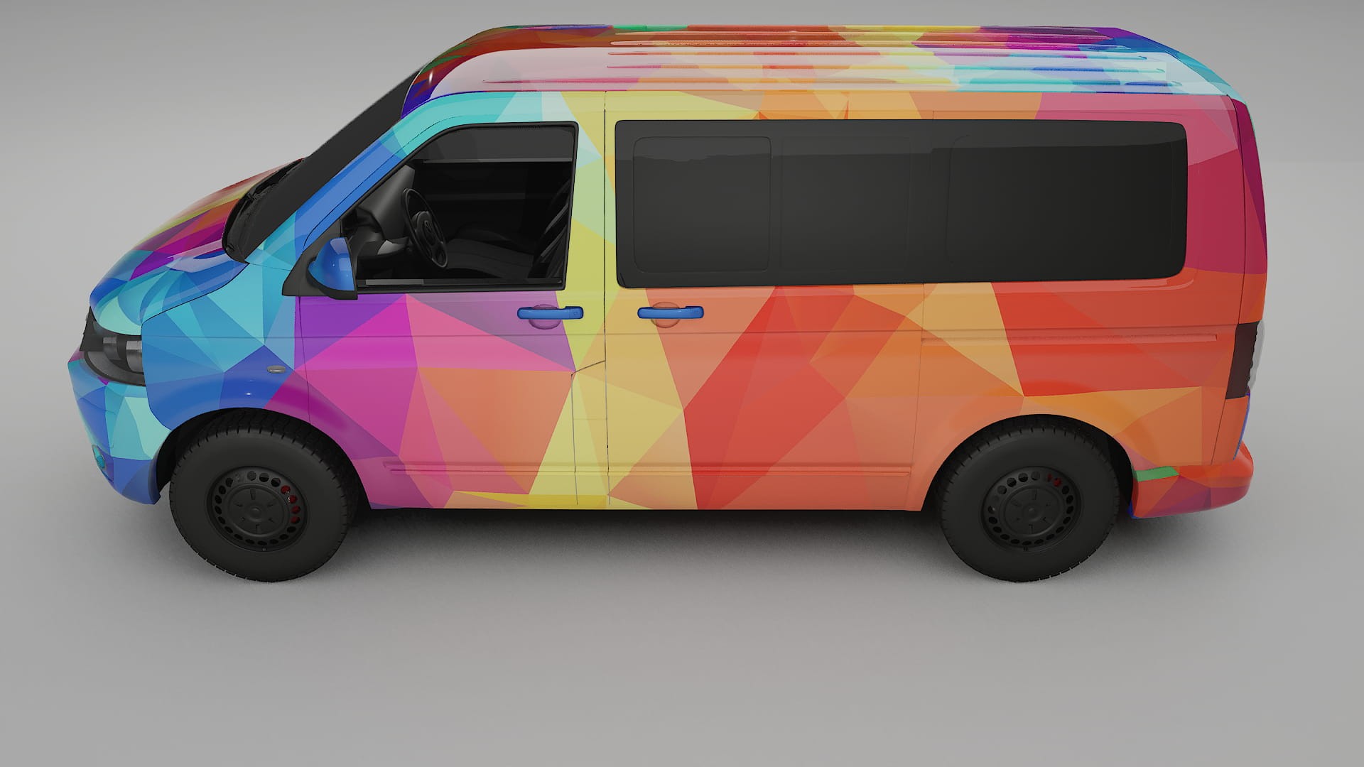 VW Transporter T5 Caravelle VECTOR VIBE – Kit Wrap PPF Personalizzato in Pellicola Poliuretanica Stampabile