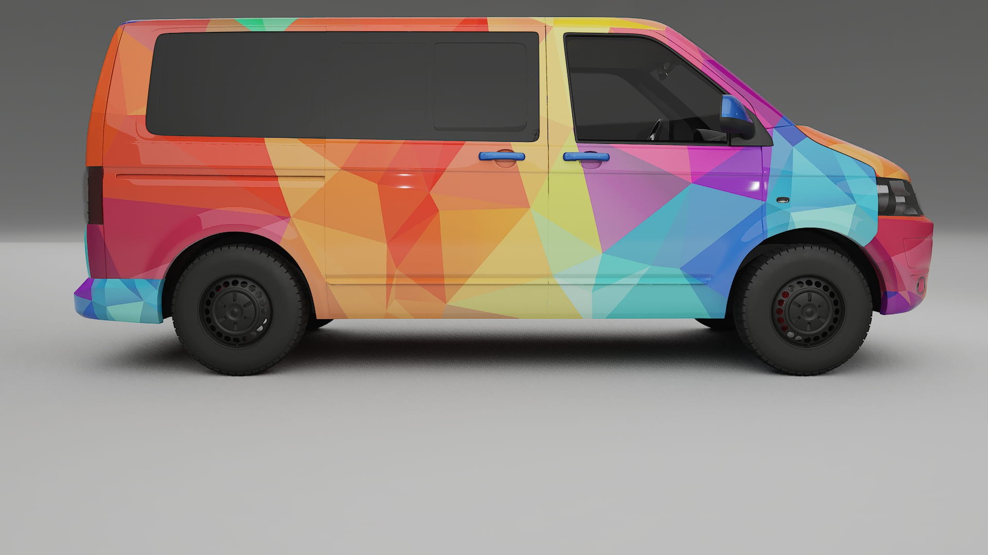 VW Transporter T5 Caravelle VECTOR VIBE – Kit Wrap PPF Personalizzato in Pellicola Poliuretanica Stampabile