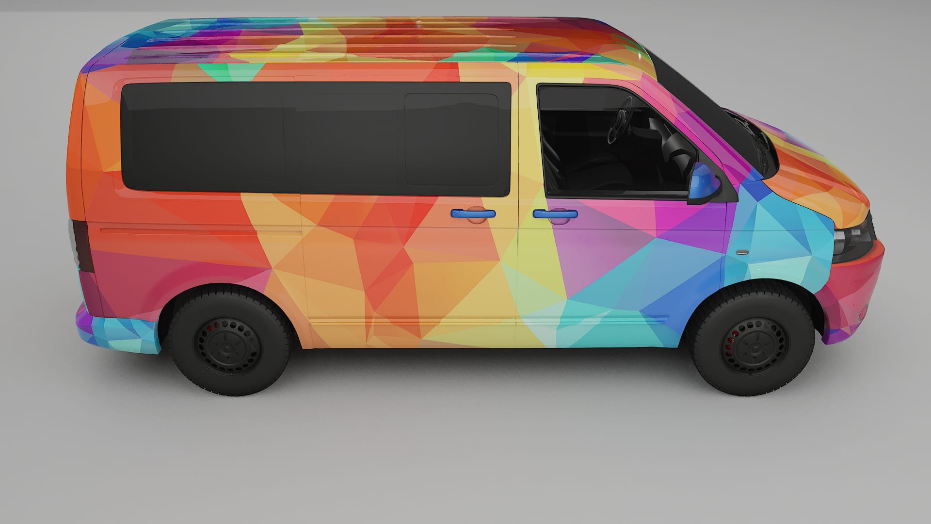 VW Transporter T5 Caravelle VECTOR VIBE – Kit Wrap PPF Personalizzato in Pellicola Poliuretanica Stampabile