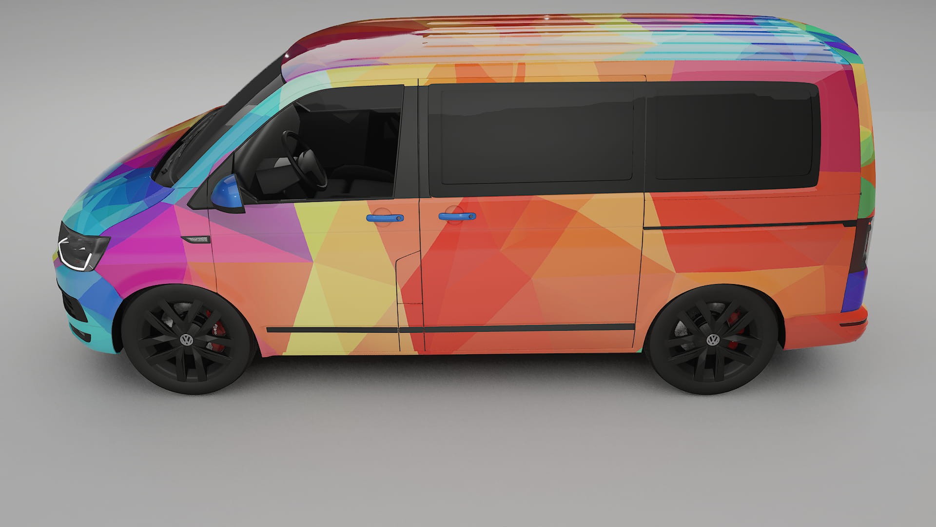 VW Transporter T6 Multivan VECTOR VIBE – Kit Wrap PPF Personalizzato in Pellicola Poliuretanica Stampabile
