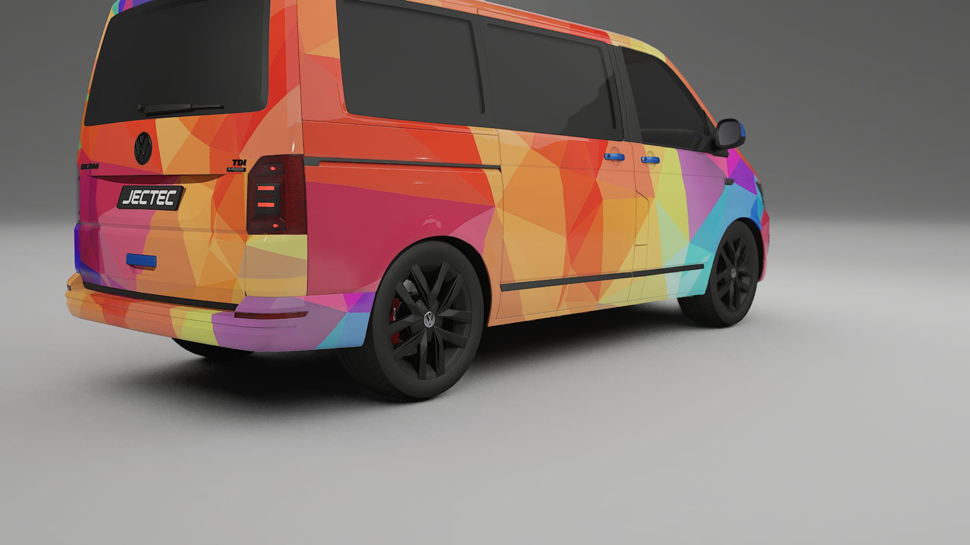 VW Transporter T6 Multivan VECTOR VIBE – Kit Wrap PPF Personalizzato in Pellicola Poliuretanica Stampabile
