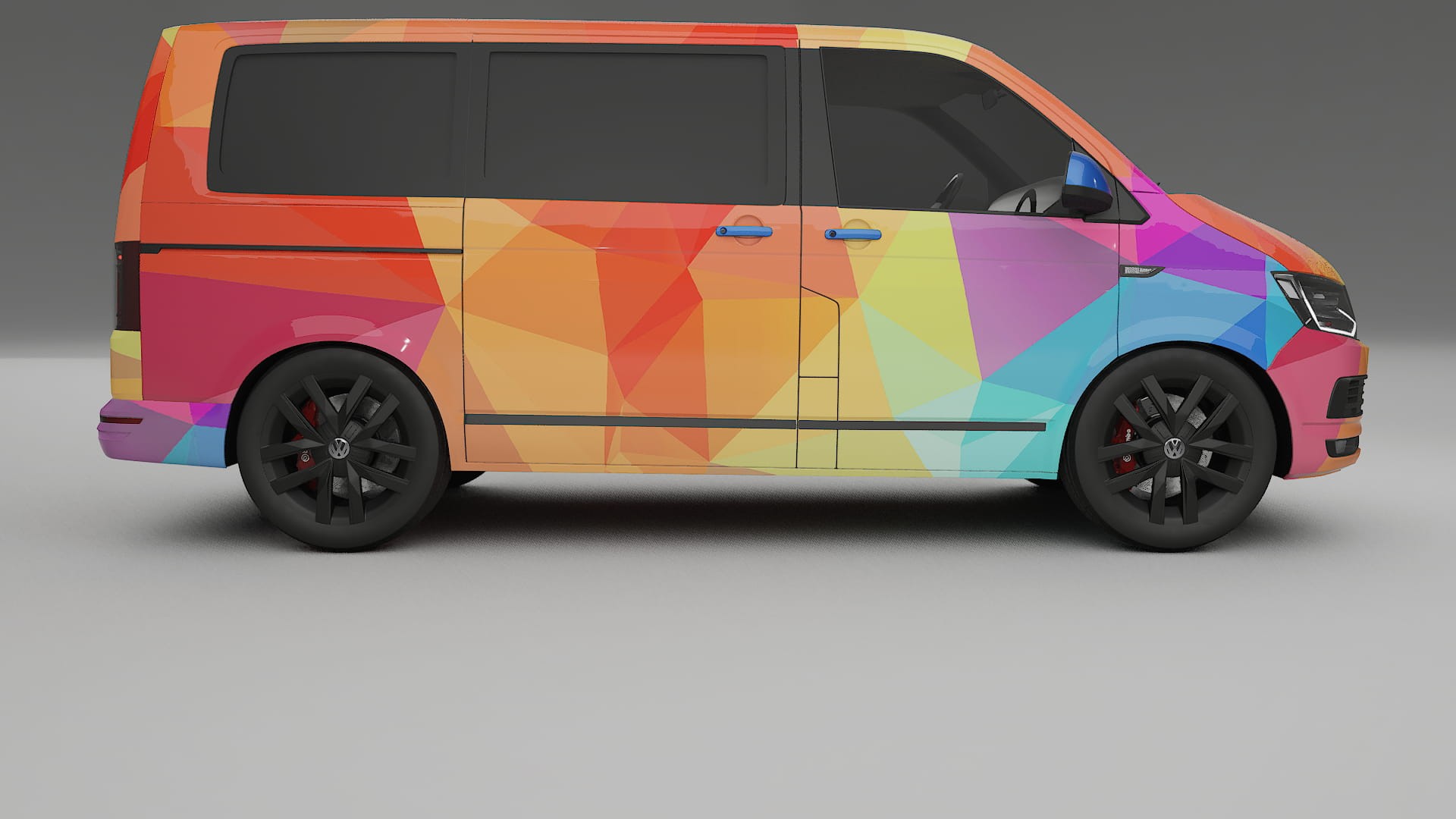 VW Transporter T6 Multivan VECTOR VIBE – Kit Wrap PPF Personalizzato in Pellicola Poliuretanica Stampabile