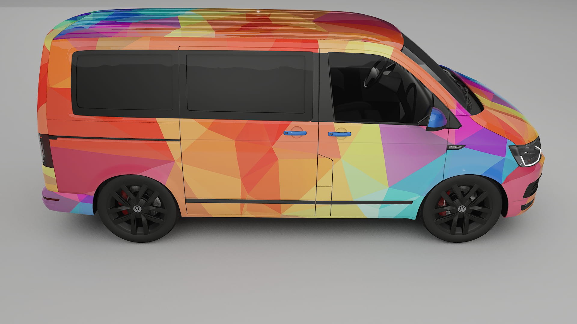 VW Transporter T6 Multivan VECTOR VIBE – Kit Wrap PPF Personalizzato in Pellicola Poliuretanica Stampabile