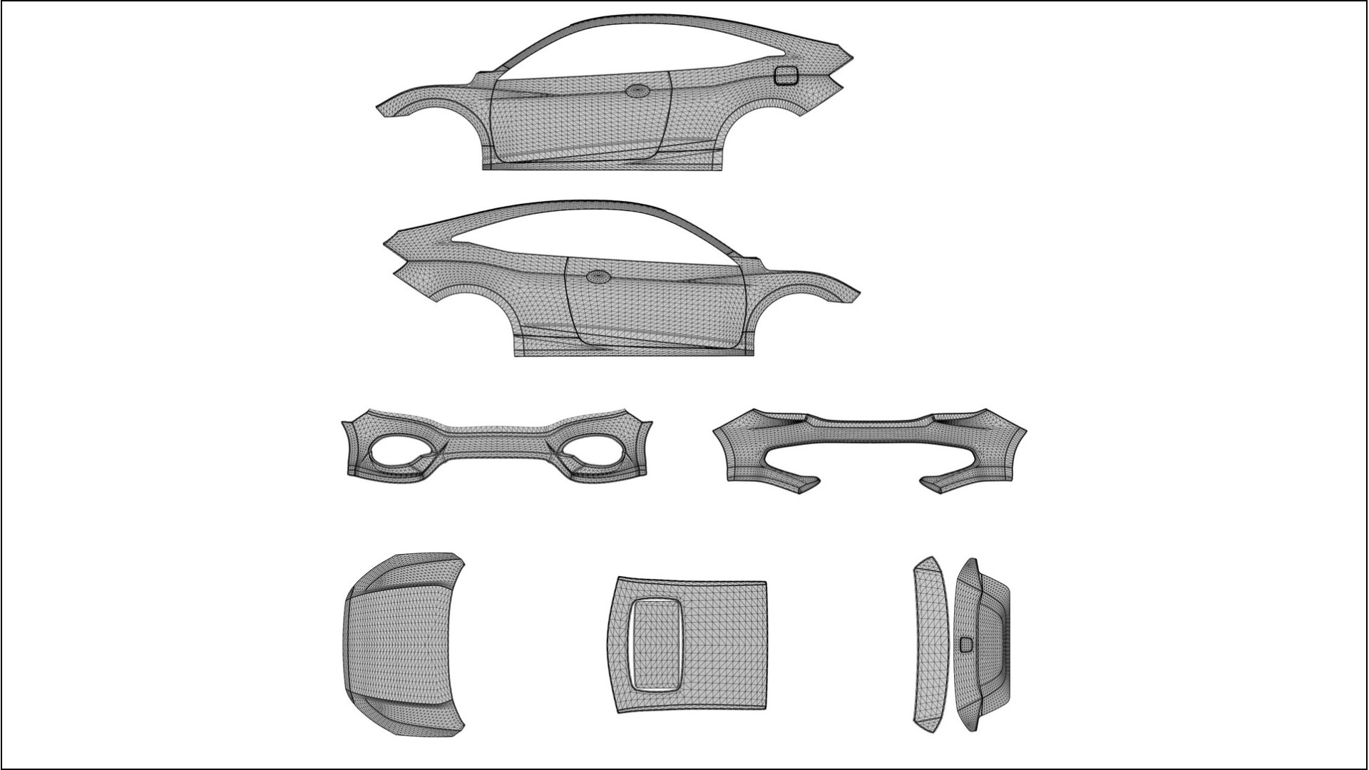 Honda Civic coupe prefacelift pre-LCI VECTOR VIBE – Kit Wrap PPF Personalizzato in Pellicola Poliuretanica Stampabile 2