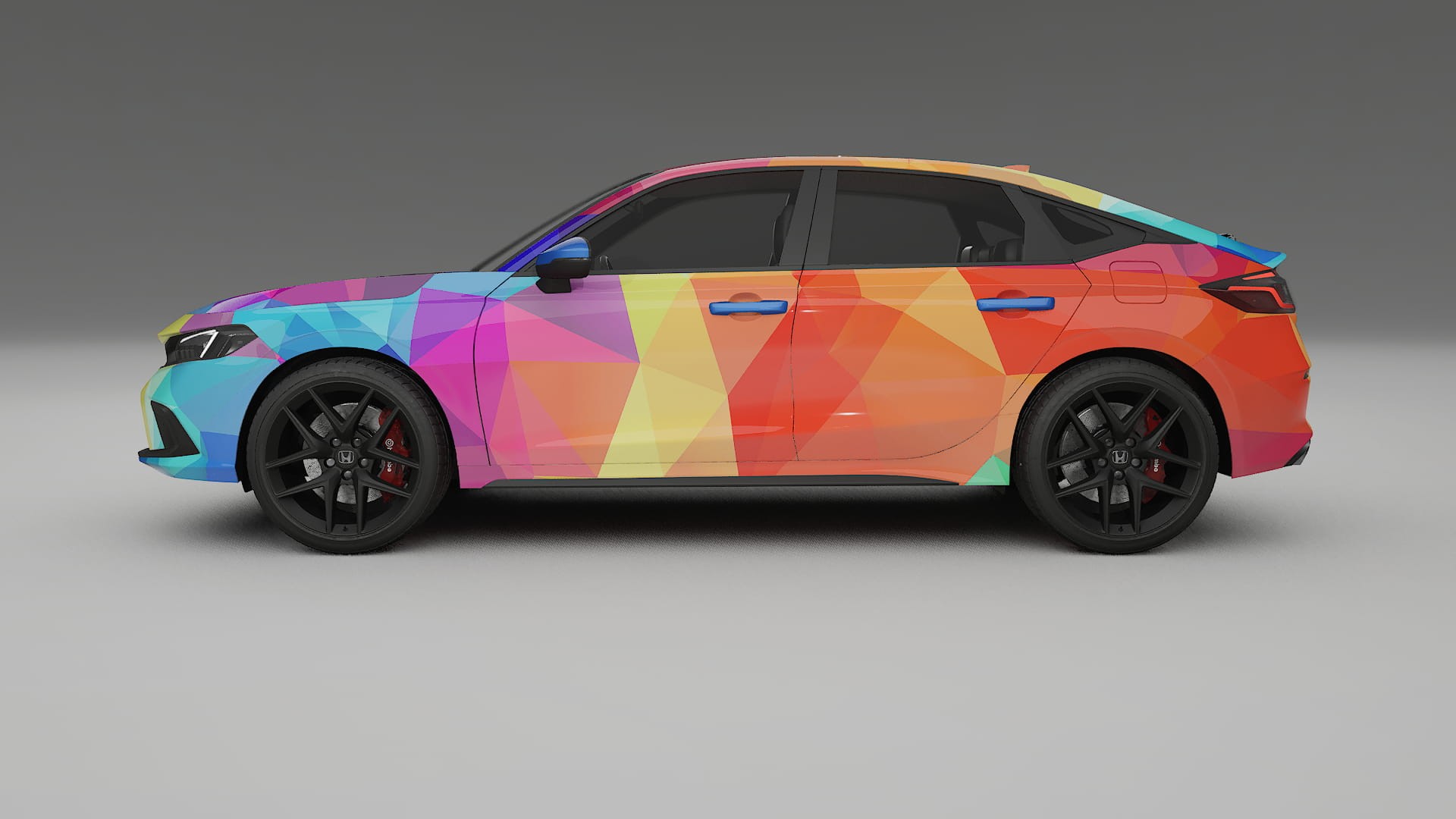 Honda Civic hatchback VECTOR VIBE – Kit Wrap PPF Personalizzato in Pellicola Poliuretanica Stampabile