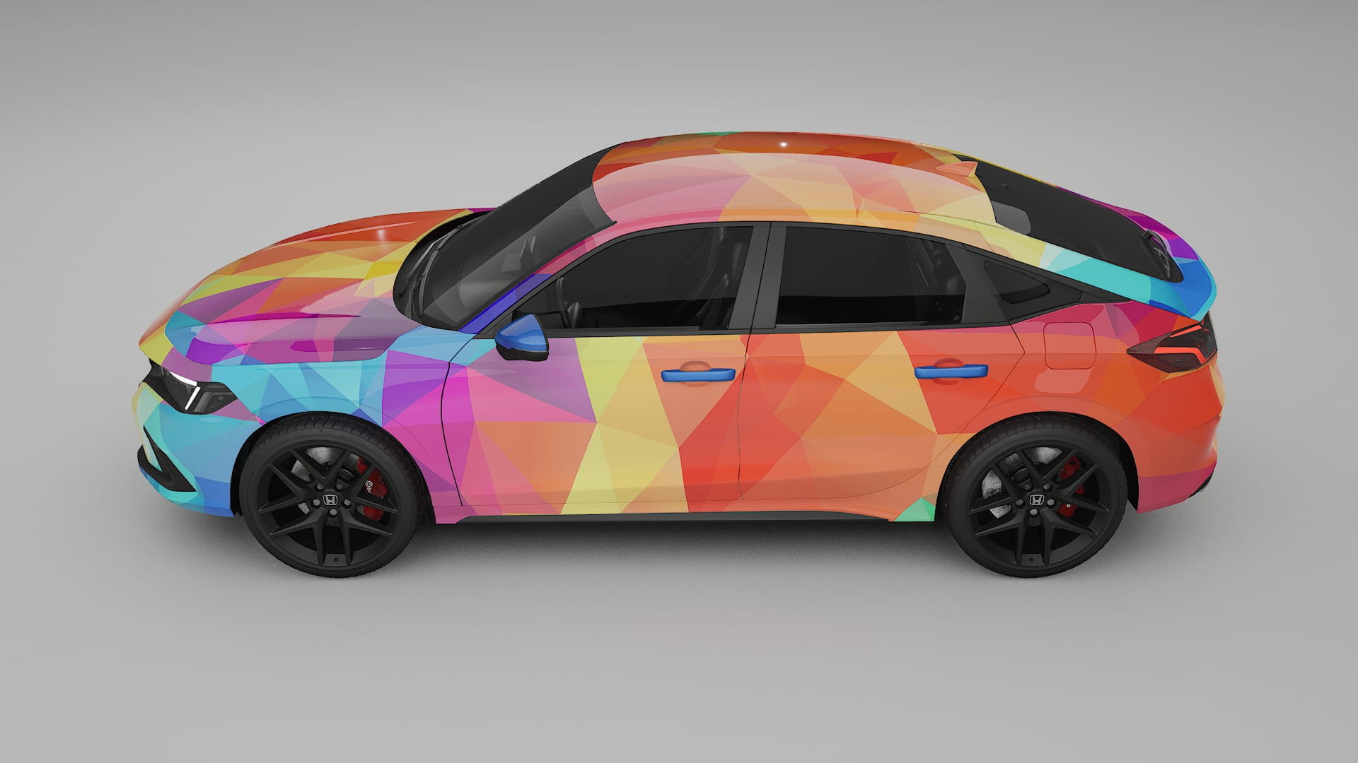 Honda Civic hatchback VECTOR VIBE – Kit Wrap PPF Personalizzato in Pellicola Poliuretanica Stampabile
