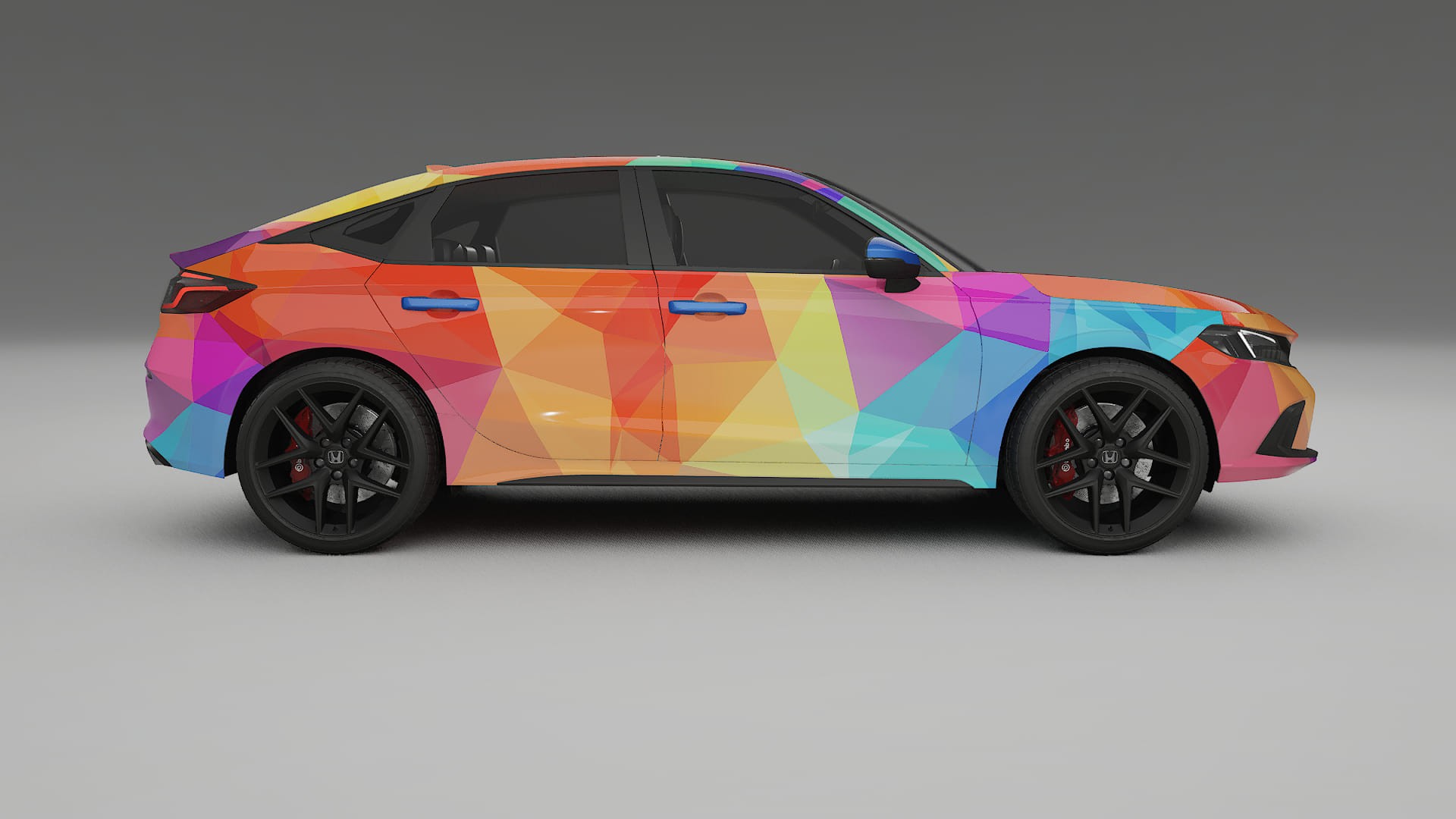 Honda Civic hatchback VECTOR VIBE – Kit Wrap PPF Personalizzato in Pellicola Poliuretanica Stampabile