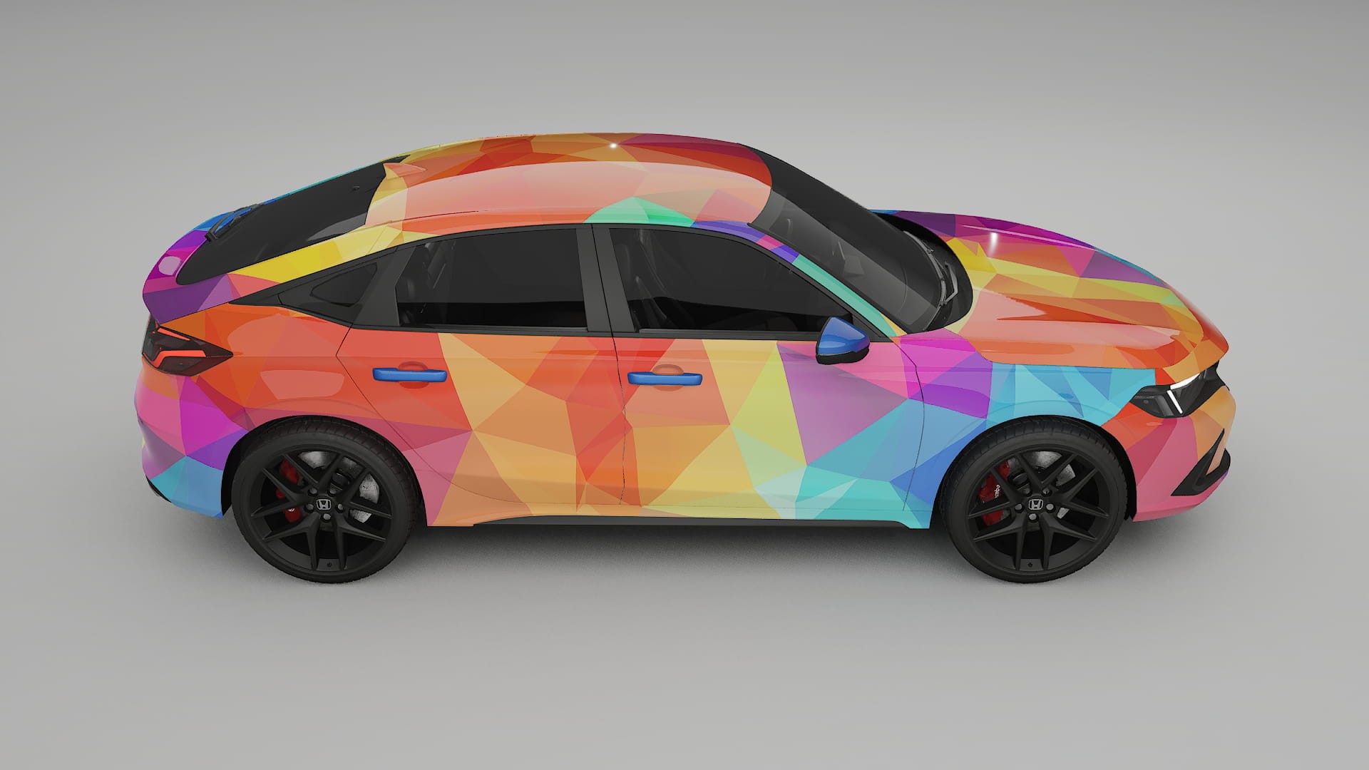 Honda Civic hatchback VECTOR VIBE – Kit Wrap PPF Personalizzato in Pellicola Poliuretanica Stampabile