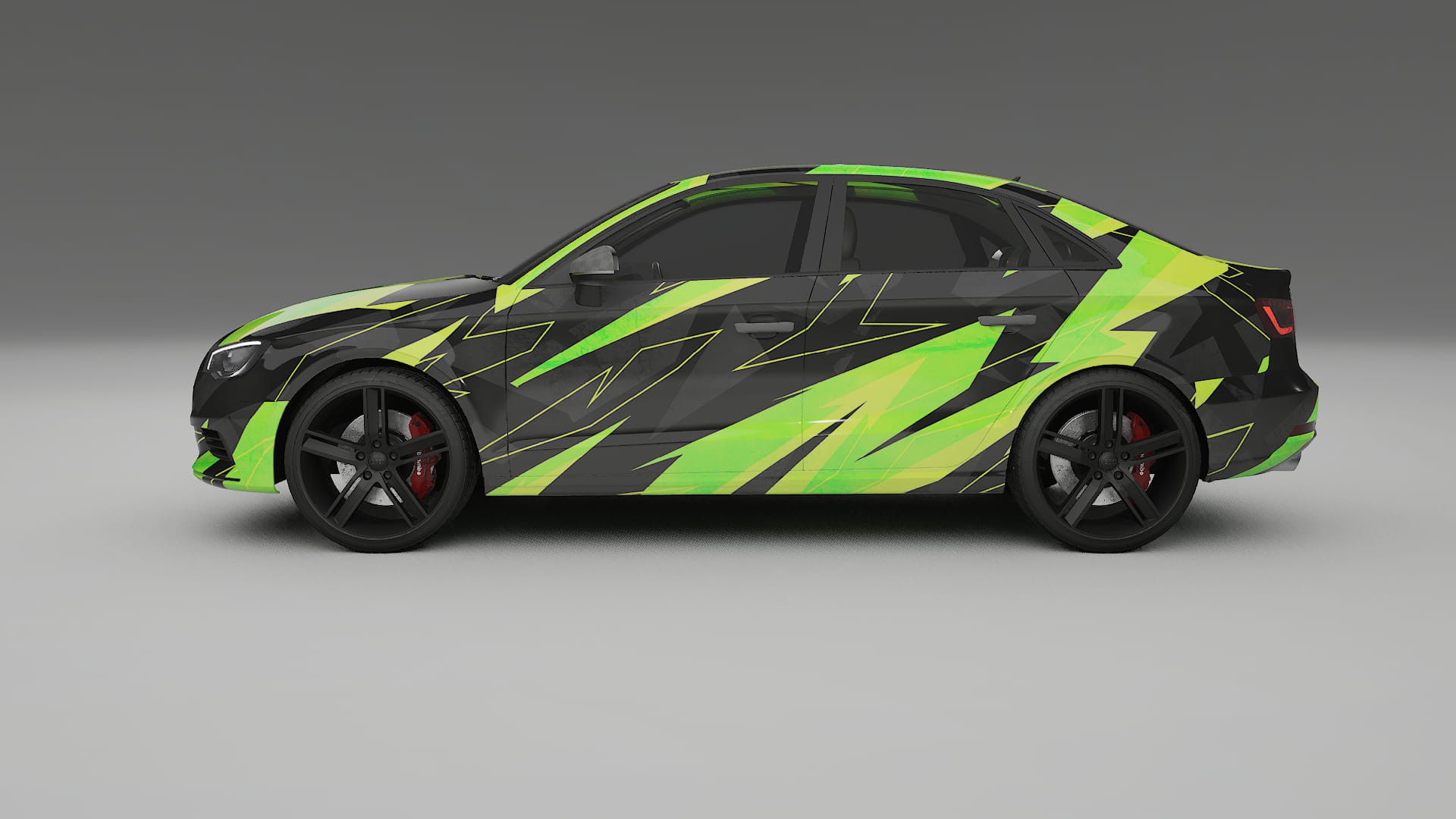 Audi A3 8V sedan prefacelift pre-LCI NINJA TURTLES – Kit Wrap PPF Personalizzato in Pellicola Poliuretanica Stampabile