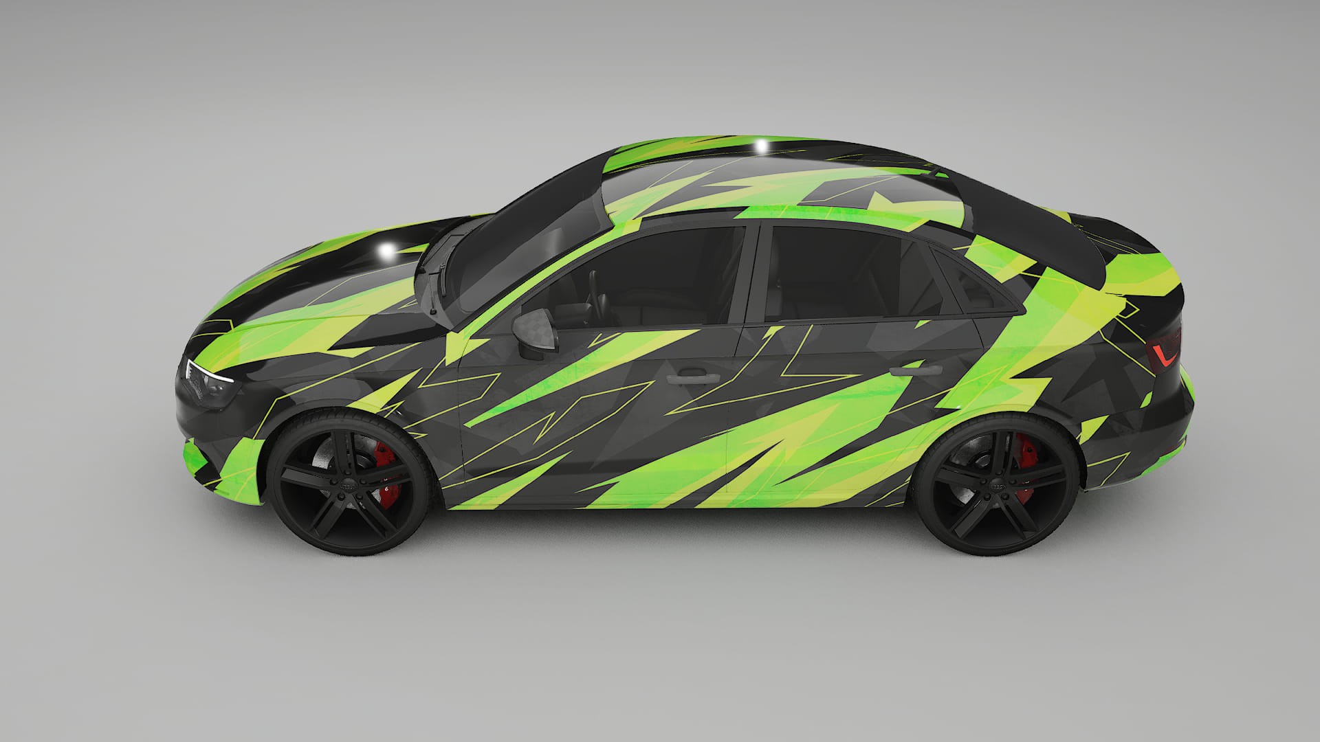 Audi A3 8V sedan prefacelift pre-LCI NINJA TURTLES – Kit Wrap PPF Personalizzato in Pellicola Poliuretanica Stampabile