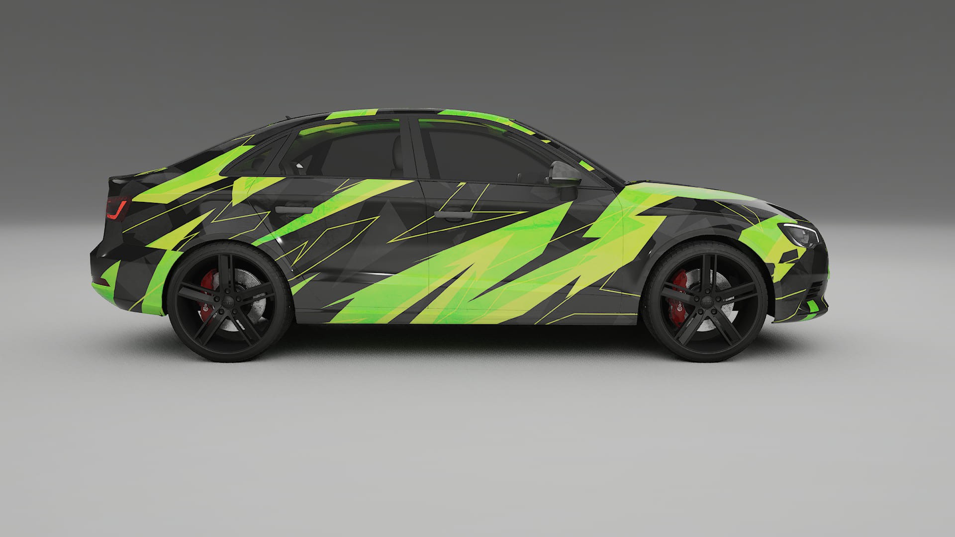Audi A3 8V sedan prefacelift pre-LCI NINJA TURTLES – Kit Wrap PPF Personalizzato in Pellicola Poliuretanica Stampabile