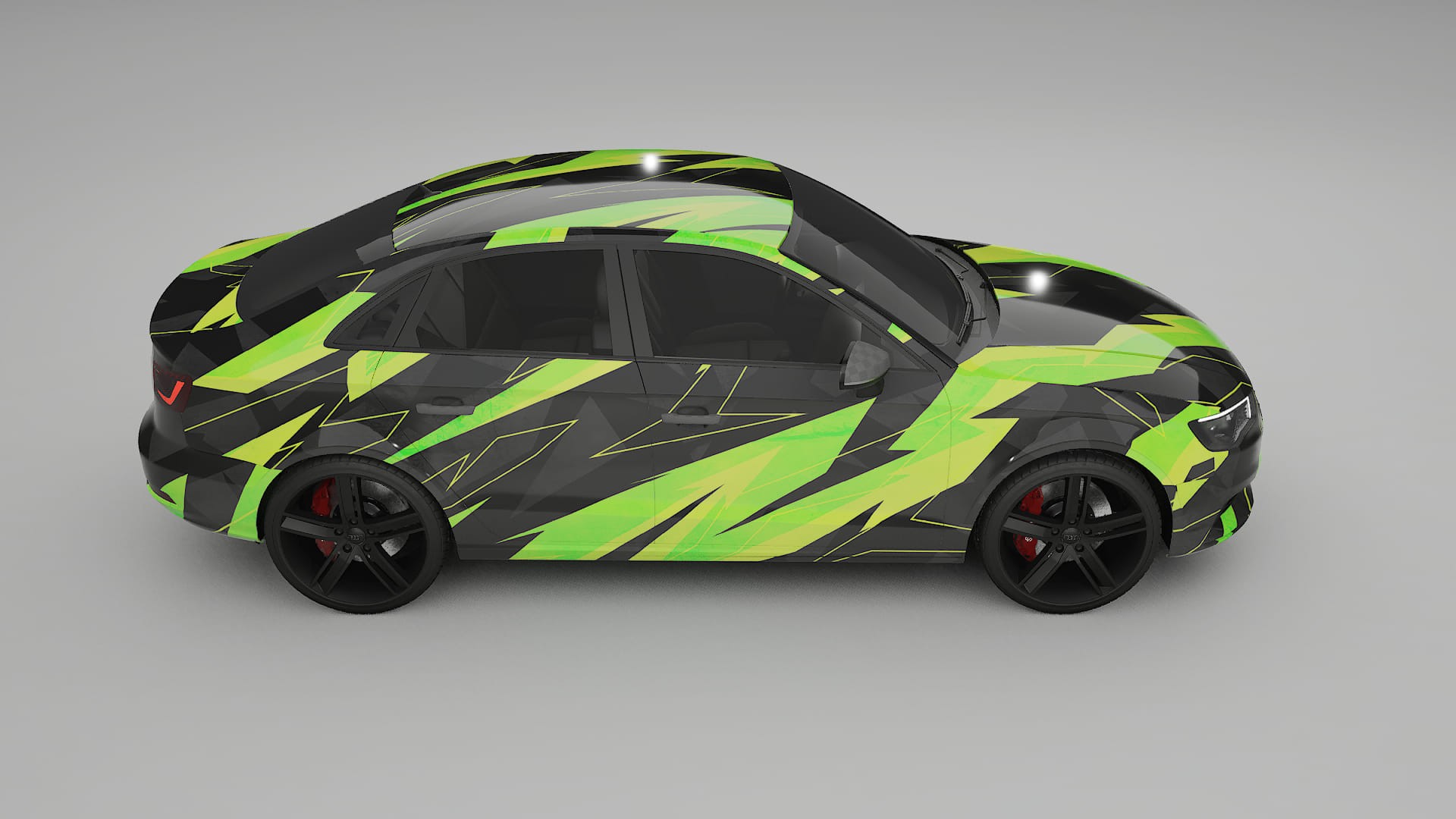 Audi A3 8V sedan prefacelift pre-LCI NINJA TURTLES – Kit Wrap PPF Personalizzato in Pellicola Poliuretanica Stampabile