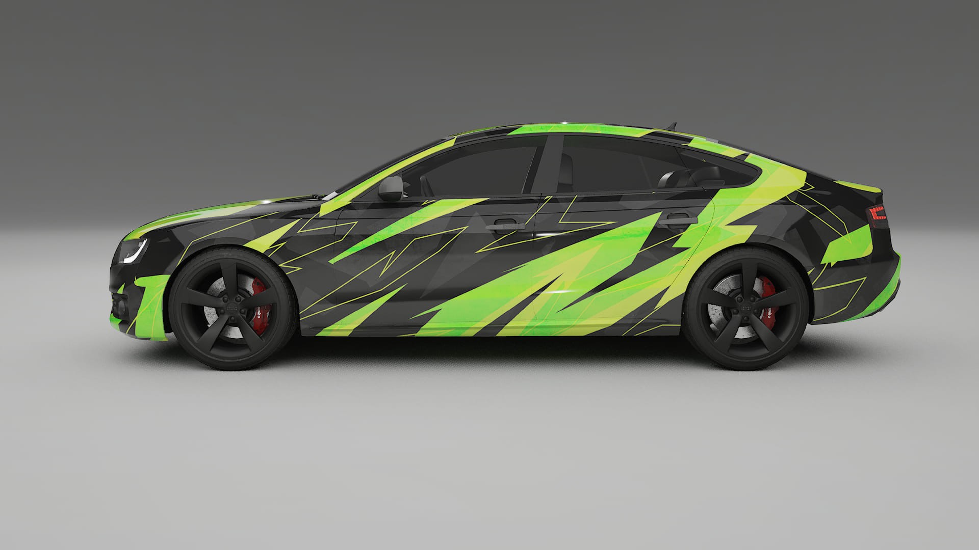 Audi A5 8T Sportback prefacelift pre-LCI NINJA TURTLES – Kit Wrap PPF Personalizzato in Pellicola Poliuretanica Stampabile
