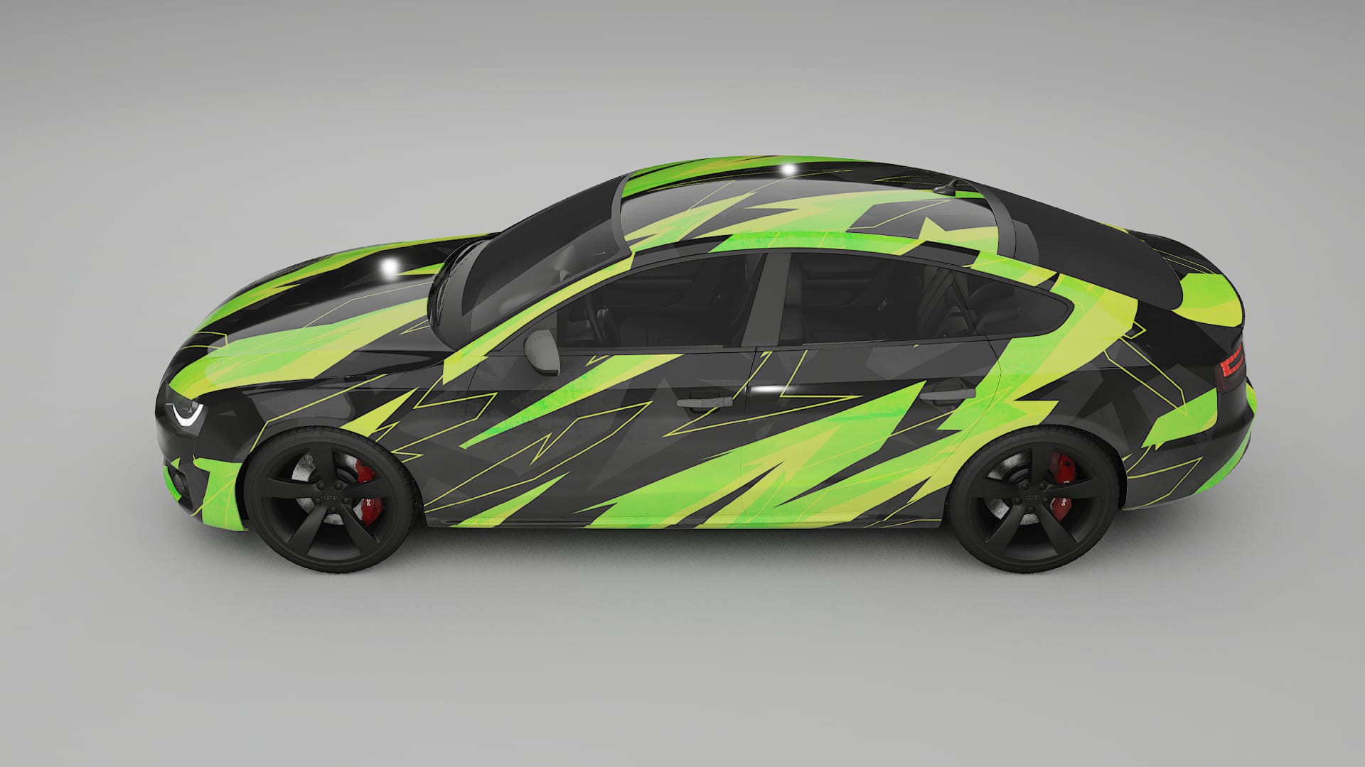 Audi A5 8T Sportback prefacelift pre-LCI NINJA TURTLES – Kit Wrap PPF Personalizzato in Pellicola Poliuretanica Stampabile