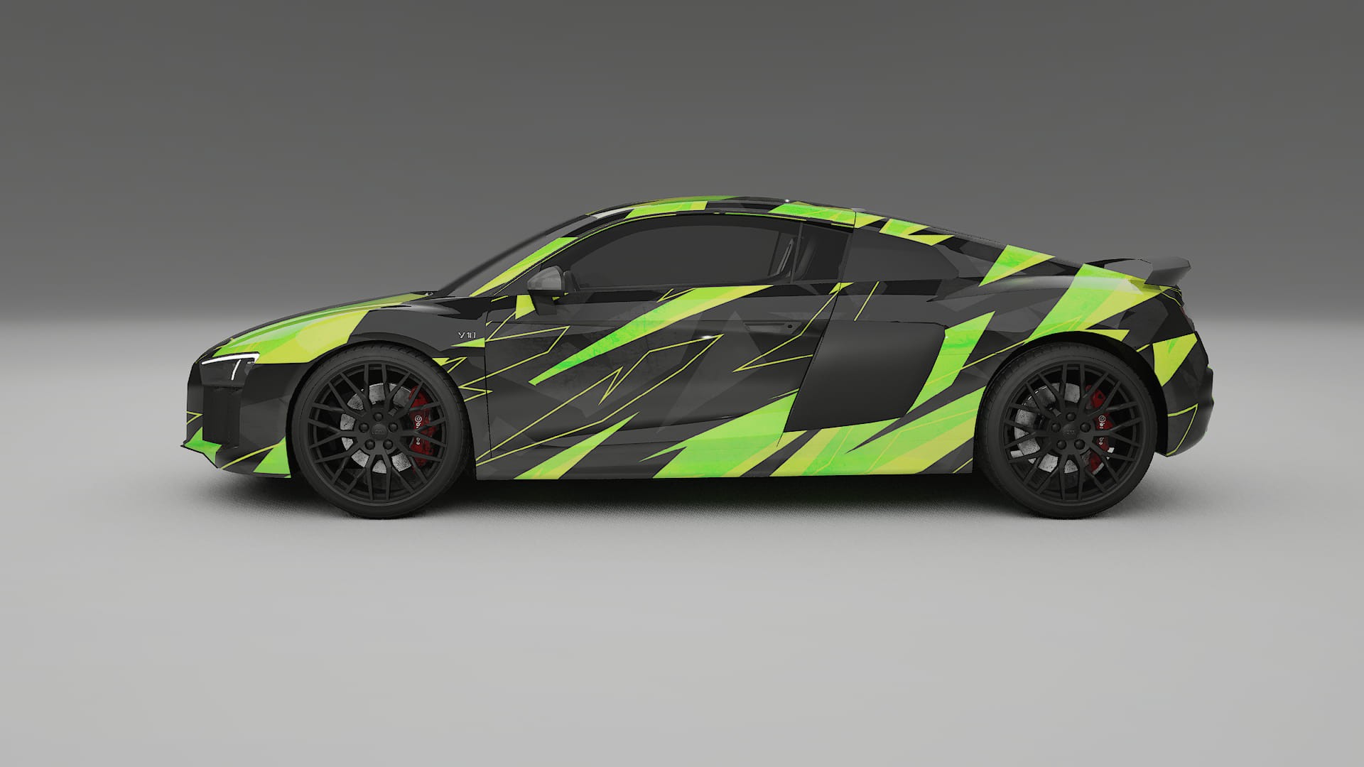 Audi R8 typ-4S prefacelift pre-LCI NINJA TURTLES – Kit Wrap PPF Personalizzato in Pellicola Poliuretanica Stampabile