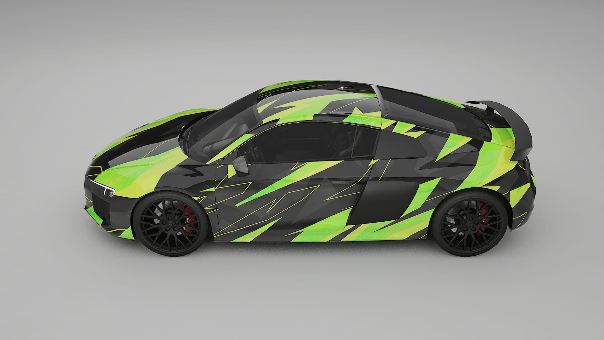 Audi R8 typ-4S prefacelift pre-LCI NINJA TURTLES – Kit Wrap PPF Personalizzato in Pellicola Poliuretanica Stampabile