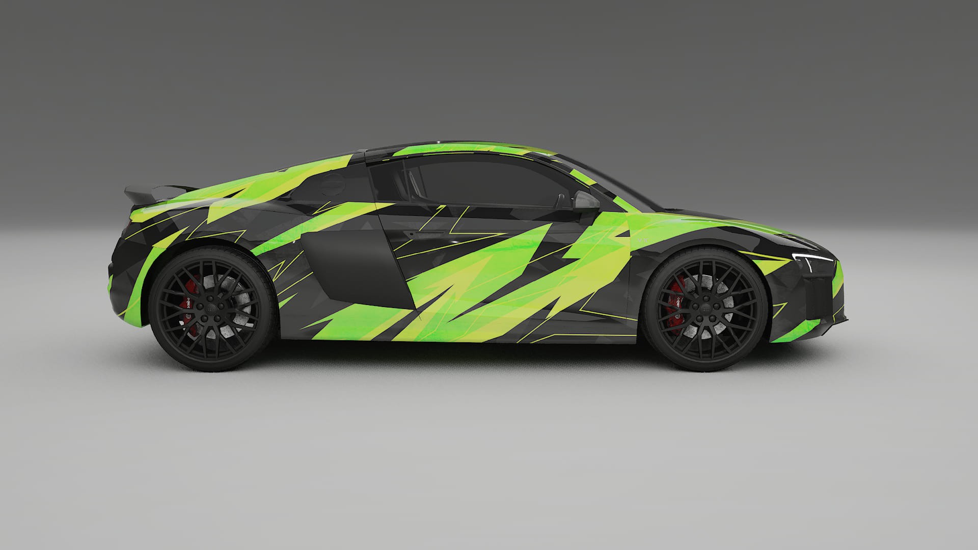 Audi R8 typ-4S prefacelift pre-LCI NINJA TURTLES – Kit Wrap PPF Personalizzato in Pellicola Poliuretanica Stampabile
