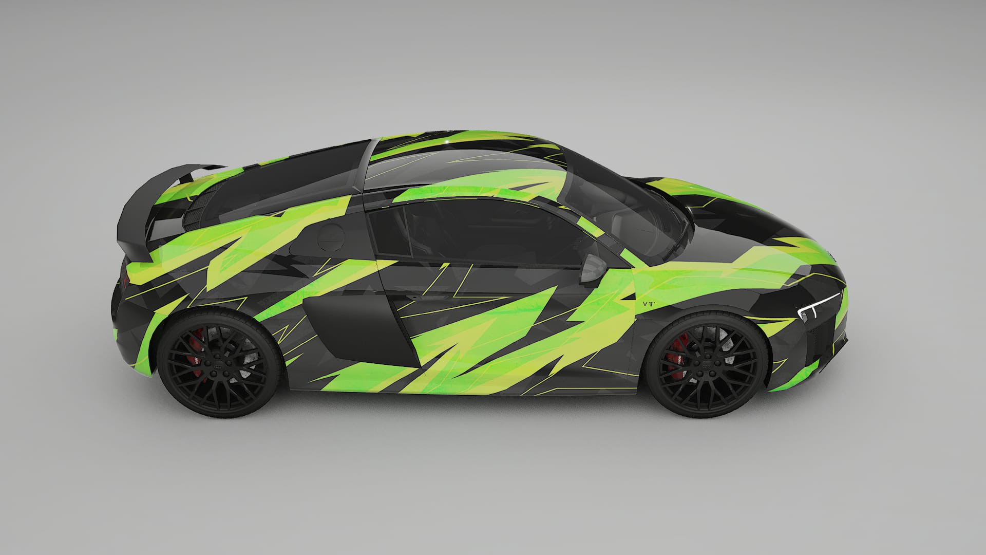 Audi R8 typ-4S prefacelift pre-LCI NINJA TURTLES – Kit Wrap PPF Personalizzato in Pellicola Poliuretanica Stampabile