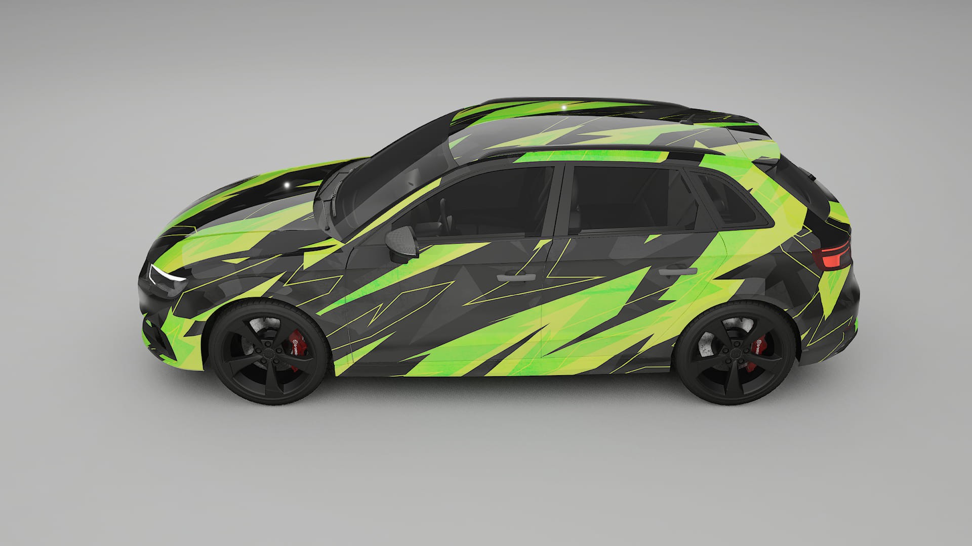 Audi RS3 Sportback 8V facelift LCI NINJA TURTLES – Kit Wrap PPF Personalizzato in Pellicola Poliuretanica Stampabile