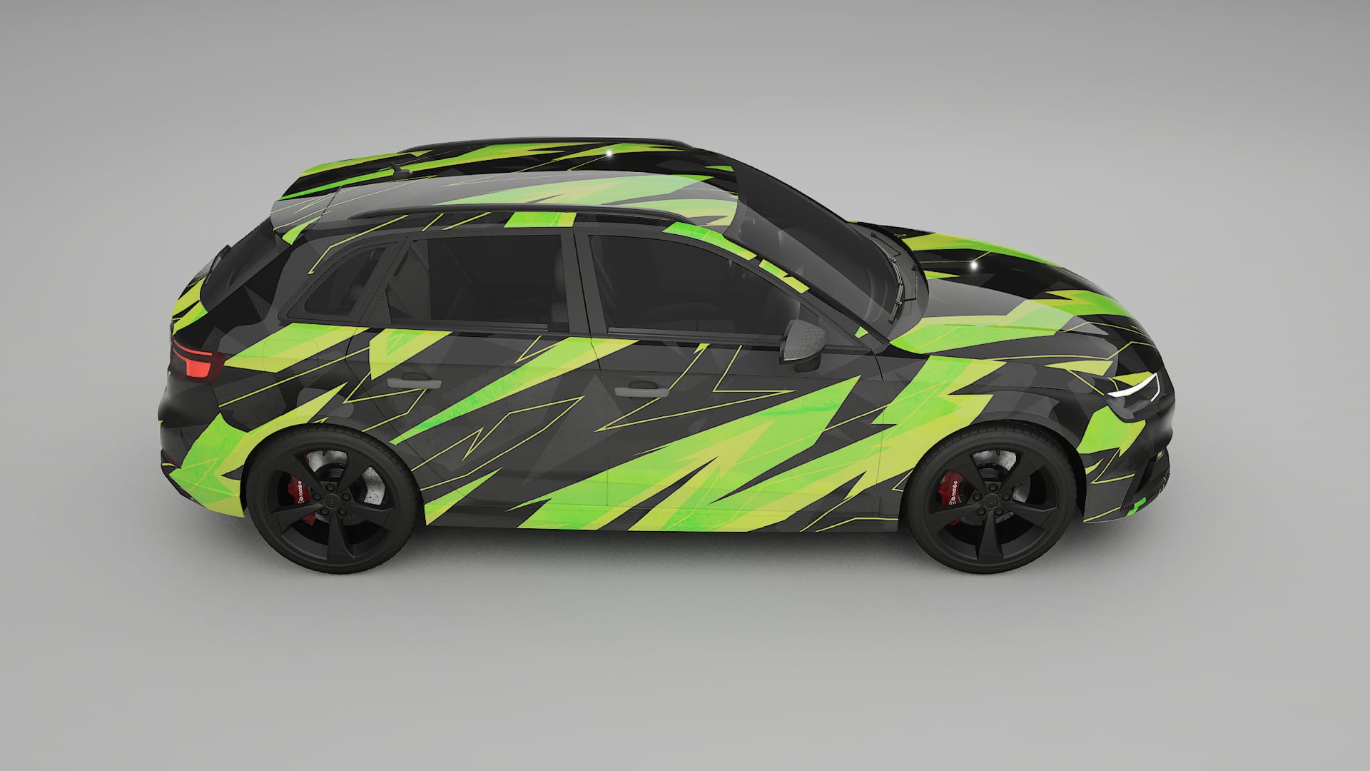 Audi RS3 Sportback 8V facelift LCI NINJA TURTLES – Kit Wrap PPF Personalizzato in Pellicola Poliuretanica Stampabile