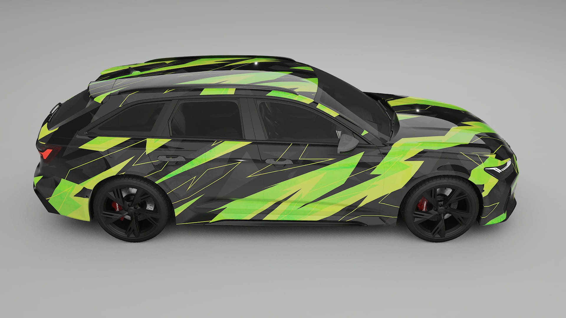 Audi RS6 Avant C8 facelift LCI NINJA TURTLES – Kit Wrap PPF Personalizzato in Pellicola Poliuretanica Stampabile