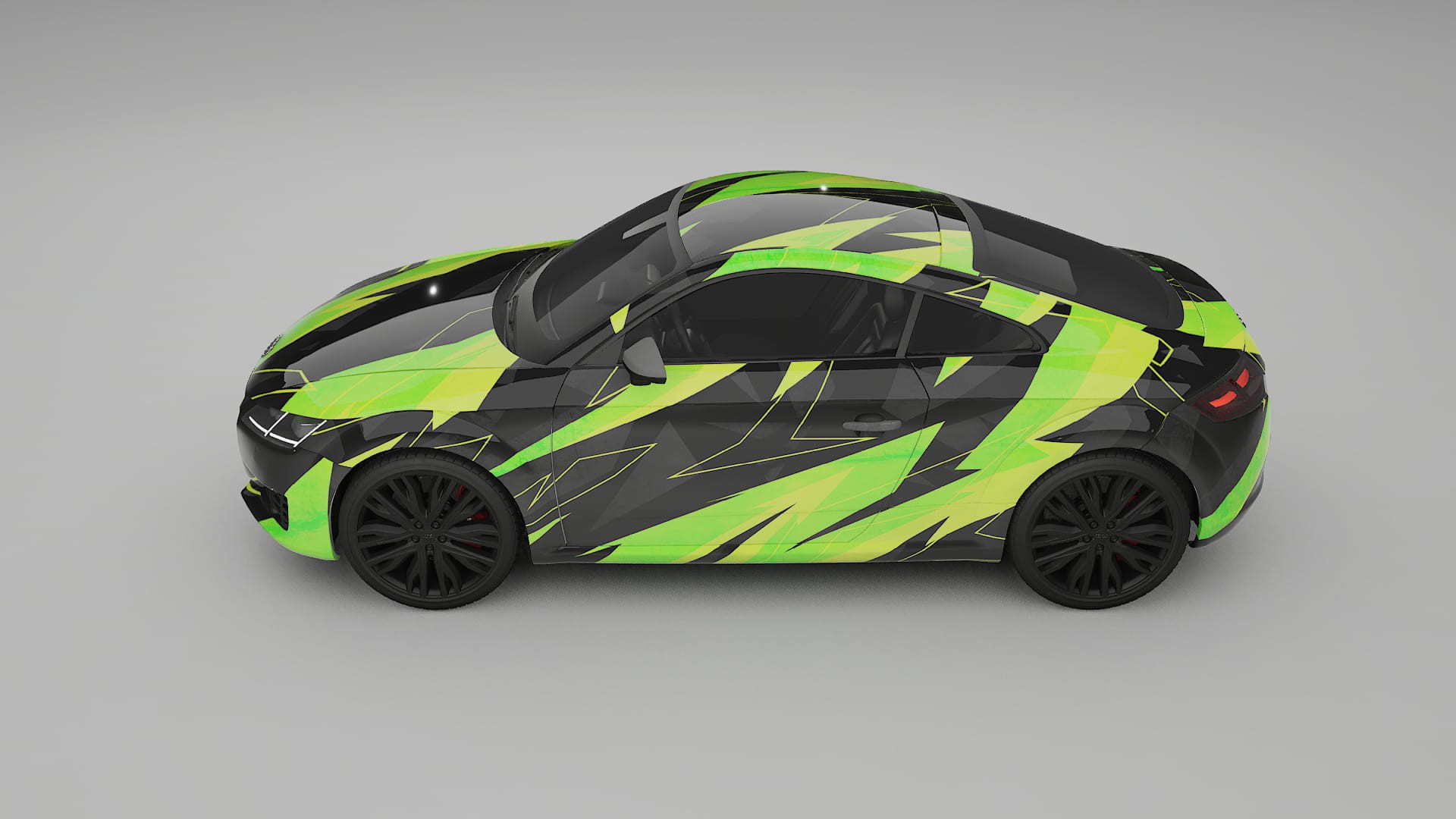 Audi TT Coupe 8S prefacelift pre-LCI NINJA TURTLES – Kit Wrap PPF Personalizzato in Pellicola Poliuretanica Stampabile
