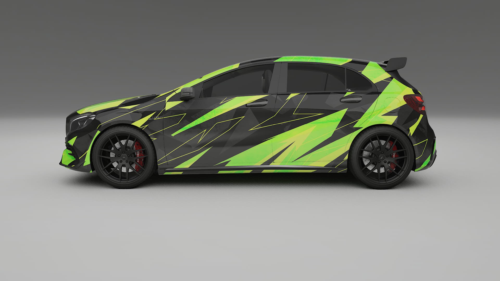 Mercedes A45 AMG W176 NINJA TURTLES – Kit Wrap PPF Personalizzato in Pellicola Poliuretanica Stampabile