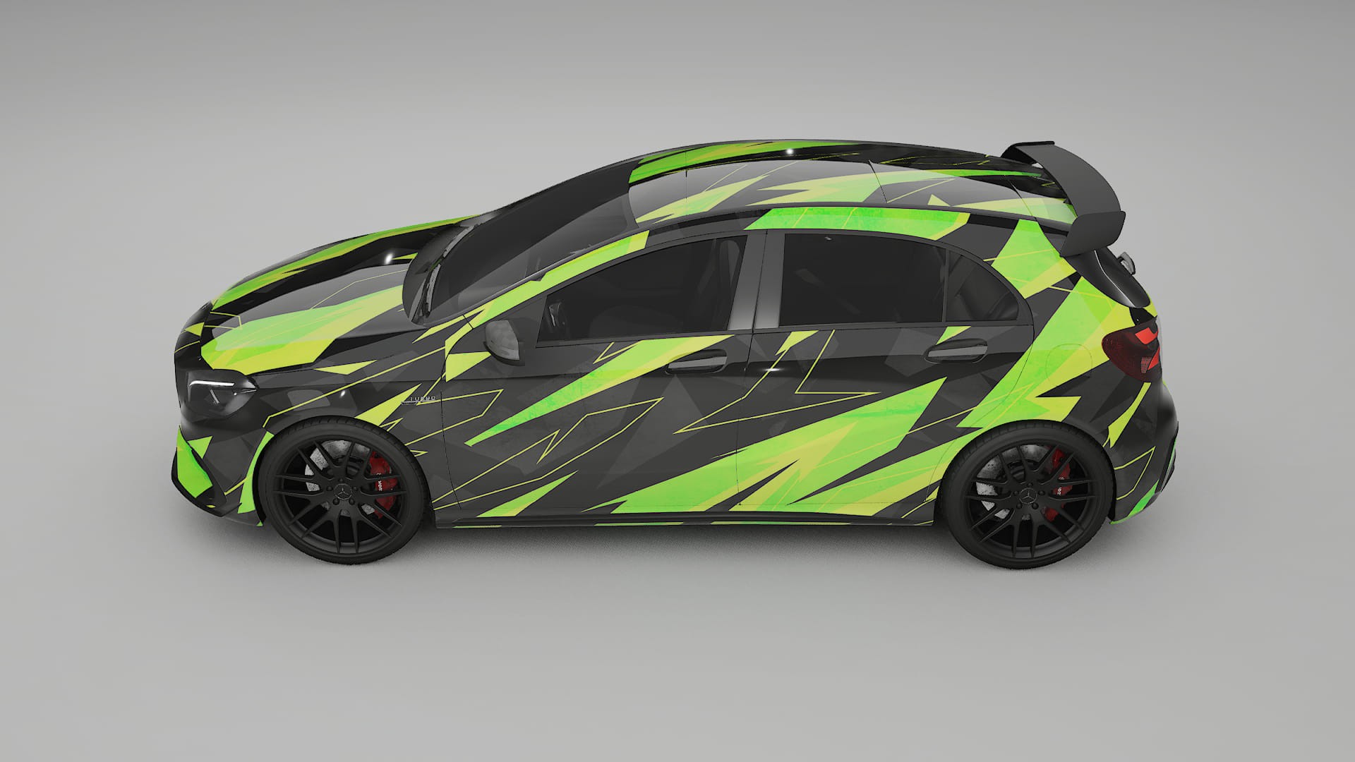 Mercedes A45 AMG W176 NINJA TURTLES – Kit Wrap PPF Personalizzato in Pellicola Poliuretanica Stampabile