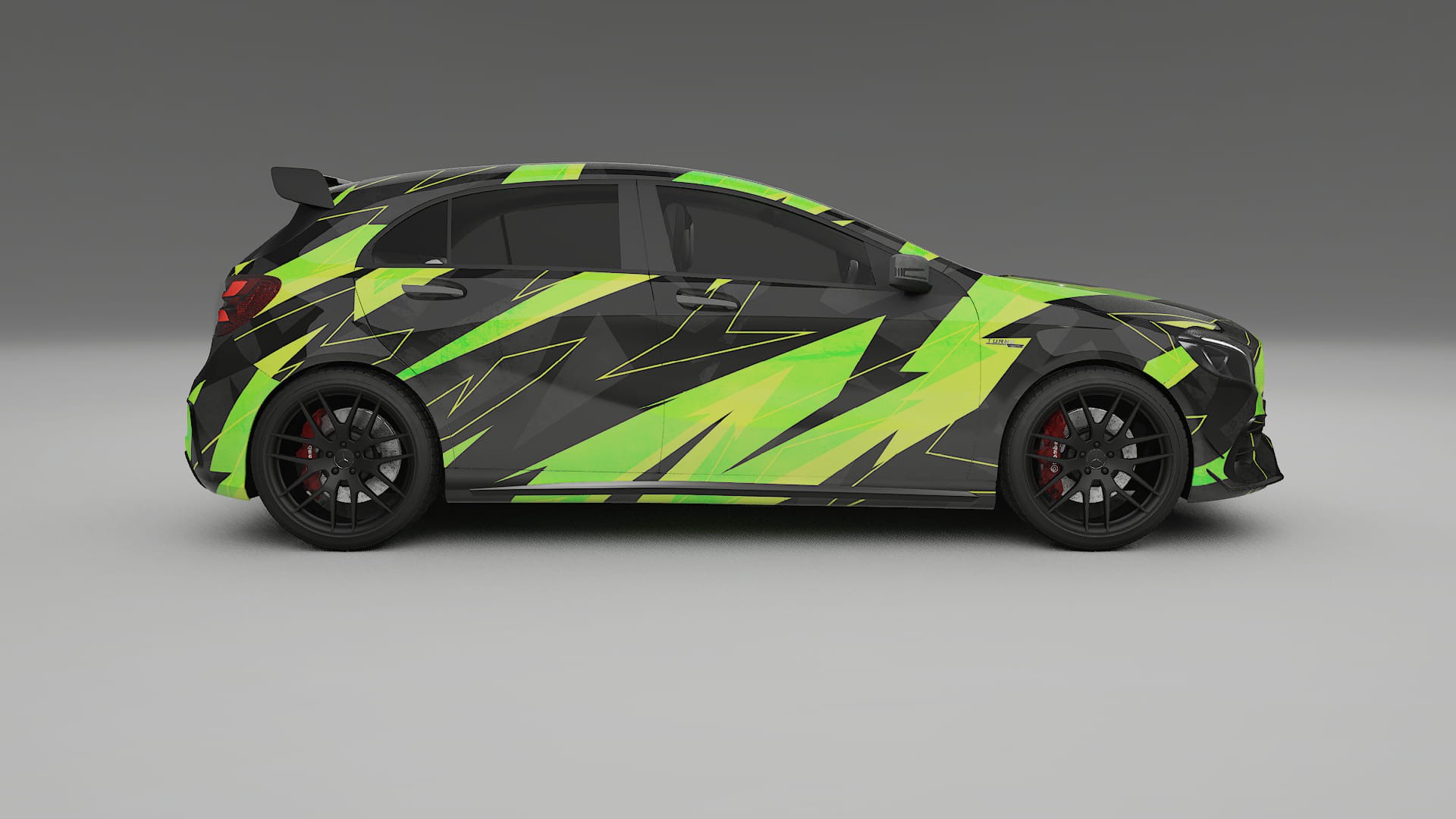 Mercedes A45 AMG W176 NINJA TURTLES – Kit Wrap PPF Personalizzato in Pellicola Poliuretanica Stampabile