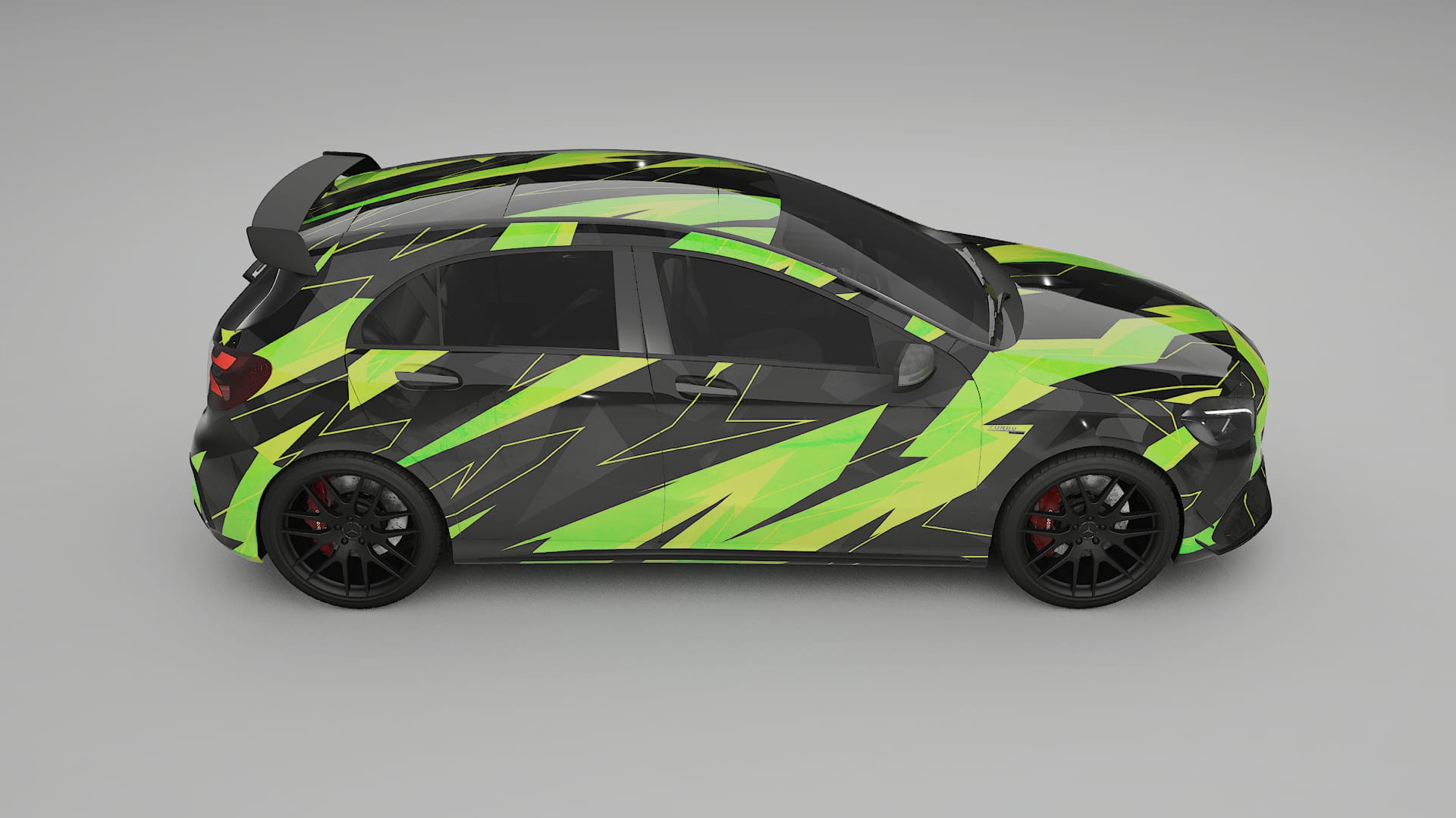 Mercedes A45 AMG W176 NINJA TURTLES – Kit Wrap PPF Personalizzato in Pellicola Poliuretanica Stampabile