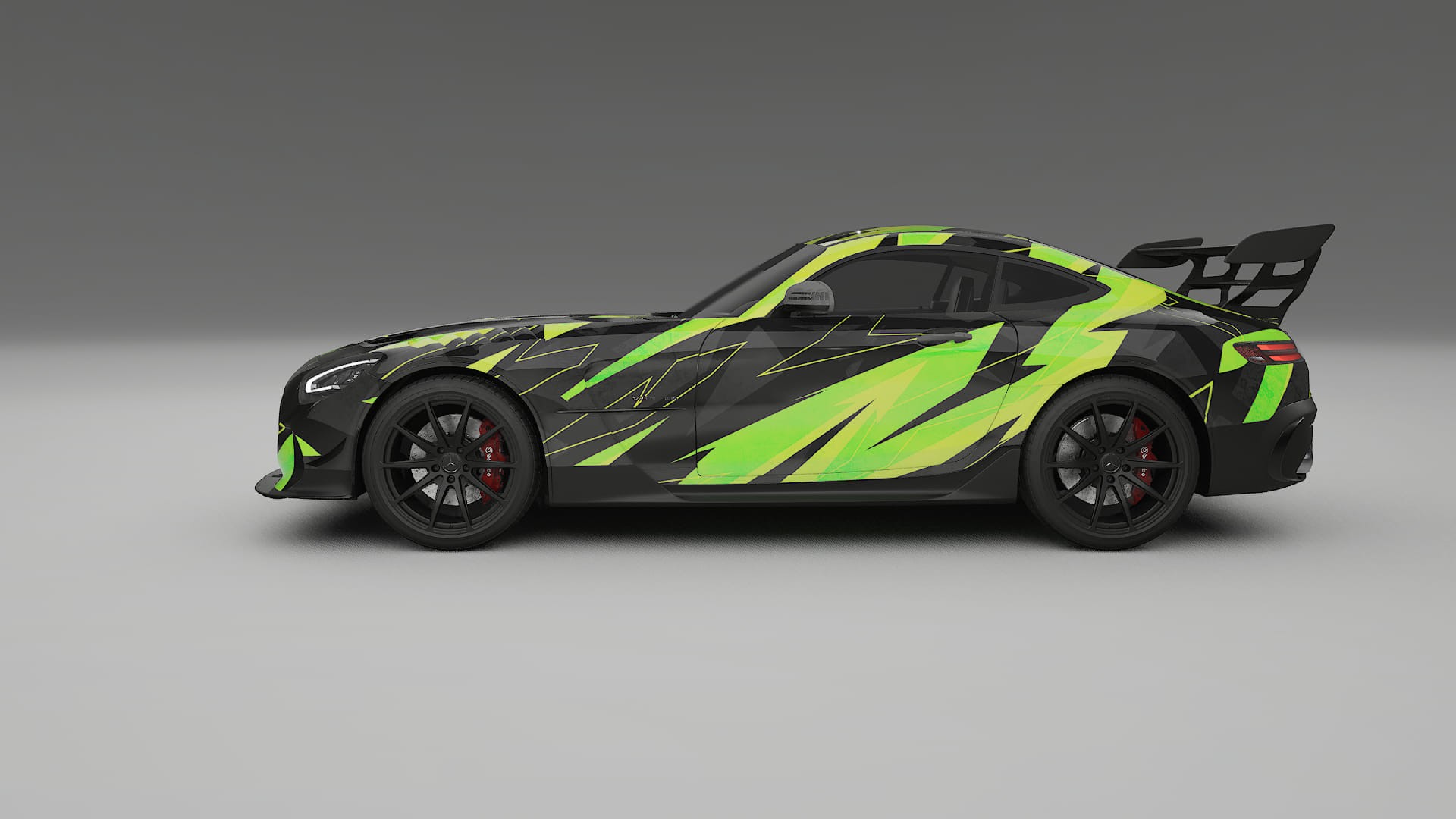 Mercedes AMG GT Black Series C192 Coupe NINJA TURTLES – Kit Wrap PPF Personalizzato in Pellicola Poliuretanica Stampabile