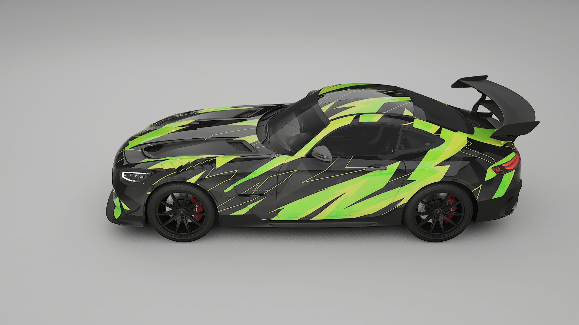 Mercedes AMG GT Black Series C192 Coupe NINJA TURTLES – Kit Wrap PPF Personalizzato in Pellicola Poliuretanica Stampabile