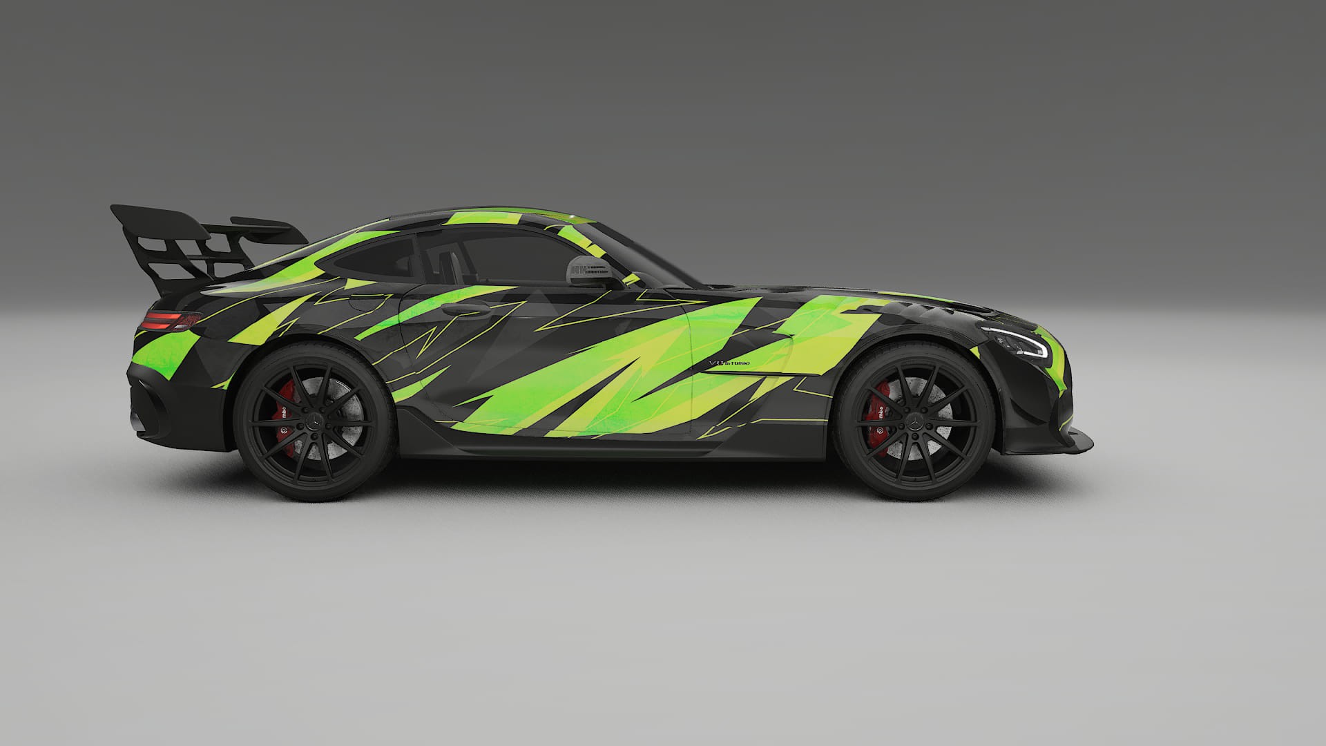 Mercedes AMG GT Black Series C192 Coupe NINJA TURTLES – Kit Wrap PPF Personalizzato in Pellicola Poliuretanica Stampabile