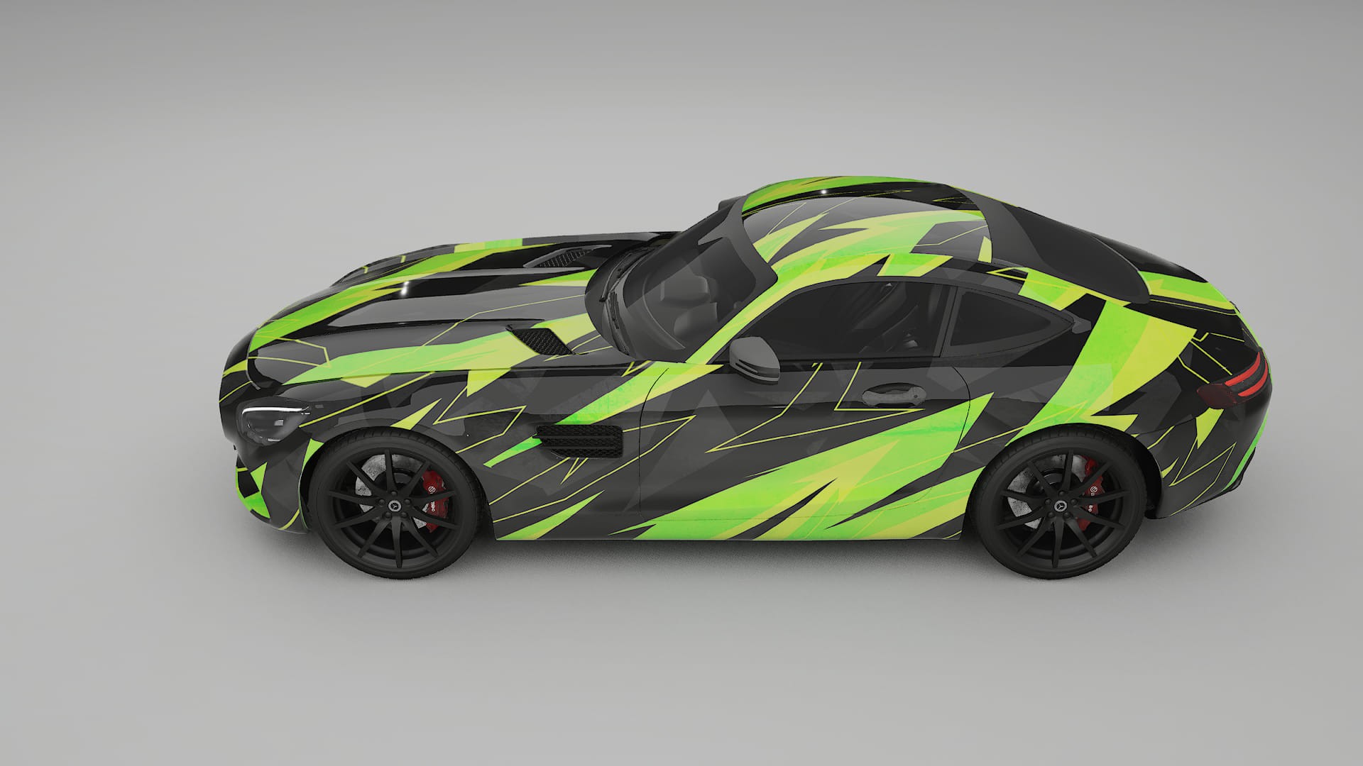 Mercedes AMG GT C190 Coupe NINJA TURTLES – Kit Wrap PPF Personalizzato in Pellicola Poliuretanica Stampabile