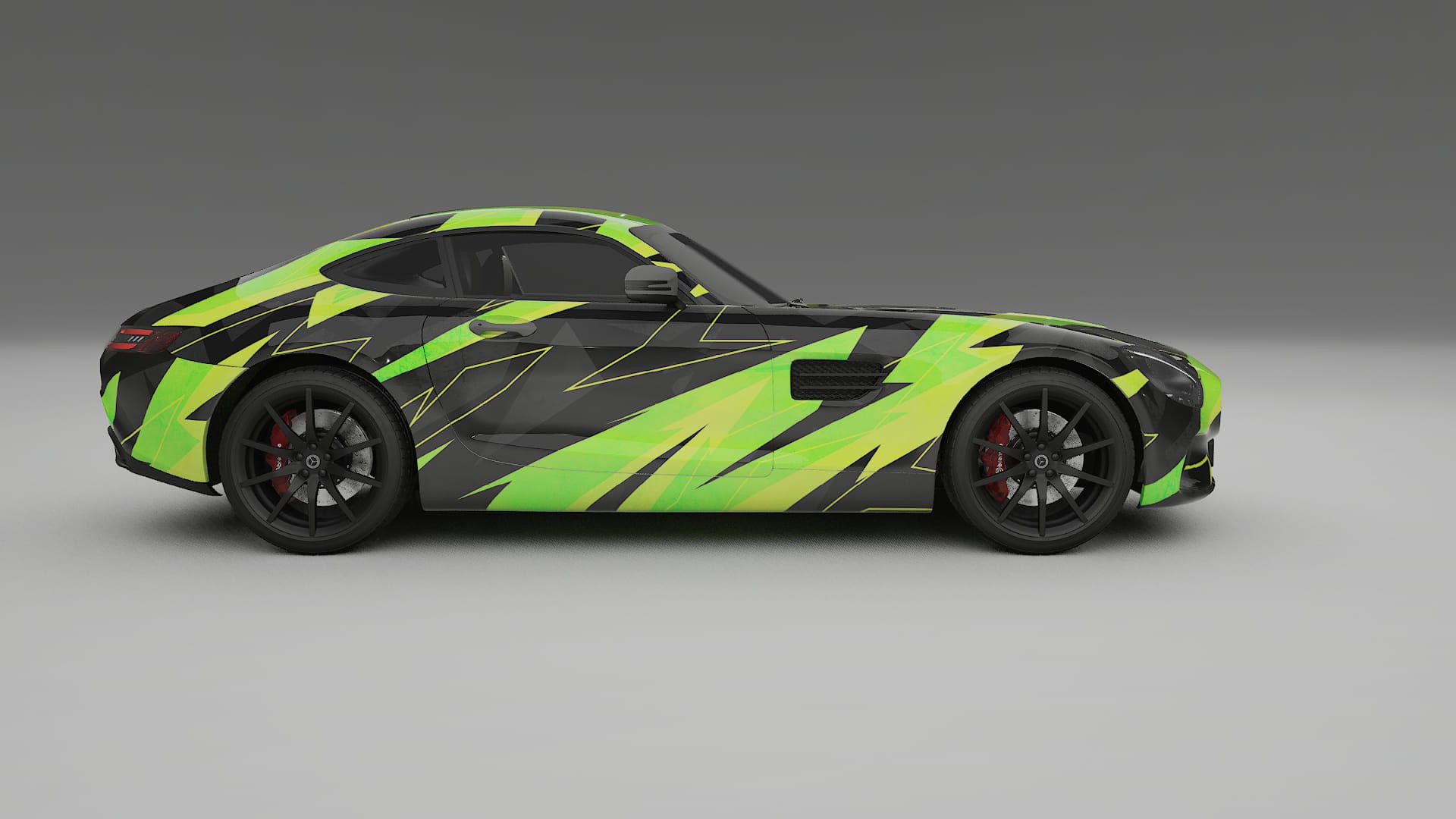 Mercedes AMG GT C190 Coupe NINJA TURTLES – Kit Wrap PPF Personalizzato in Pellicola Poliuretanica Stampabile