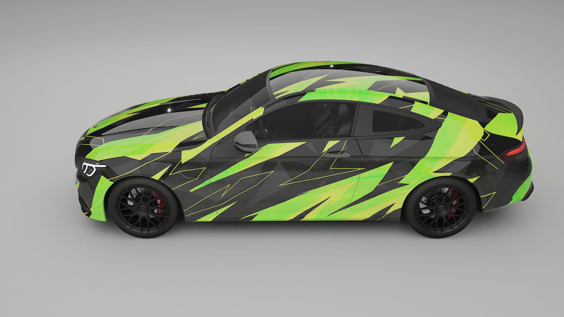 Mercedes C63 AMG W205 Coupe NINJA TURTLES – Kit Wrap PPF Personalizzato in Pellicola Poliuretanica Stampabile