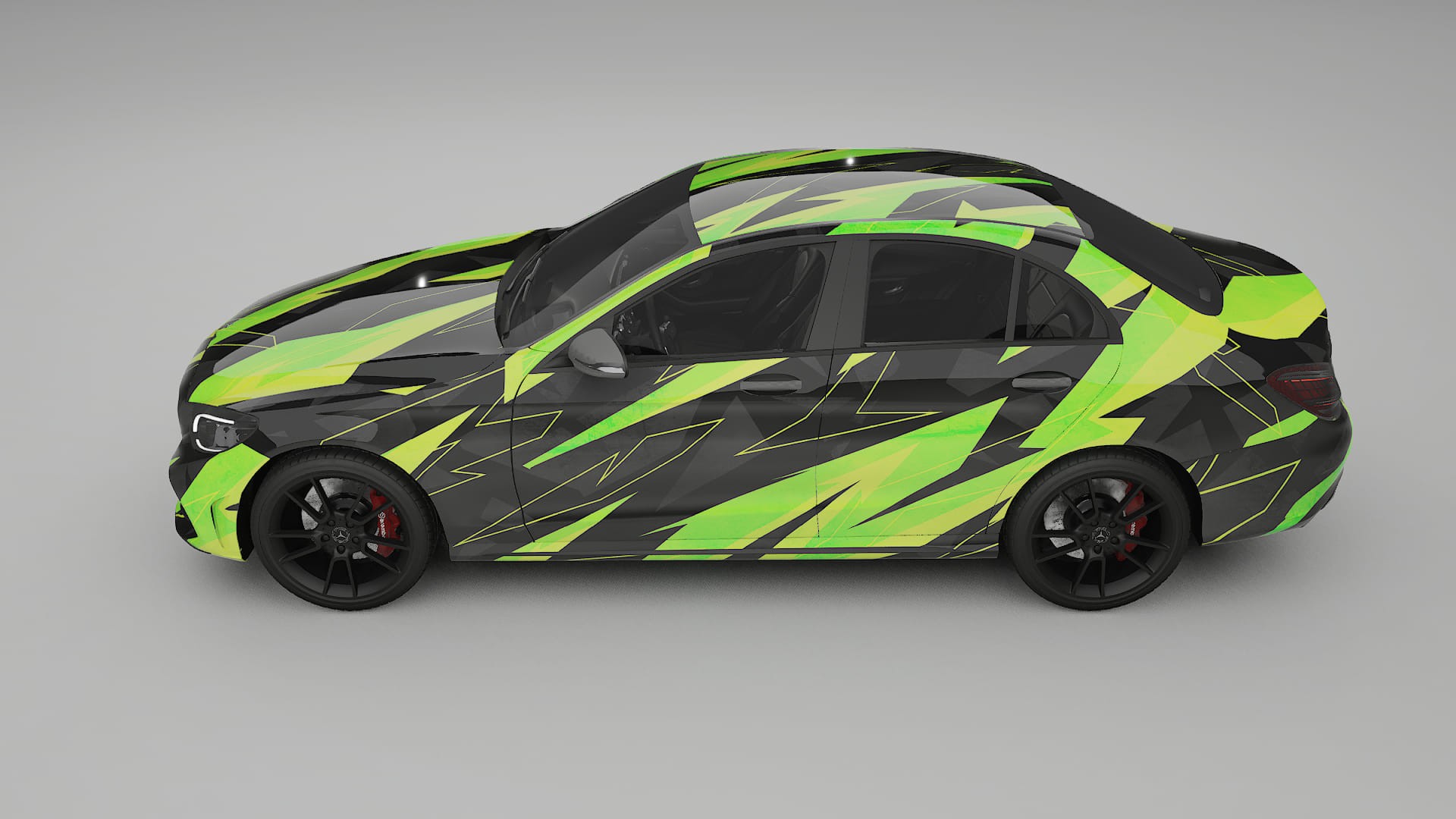 Mercedes C-class W205 AMG sedan NINJA TURTLES – Kit Wrap PPF Personalizzato in Pellicola Poliuretanica Stampabile
