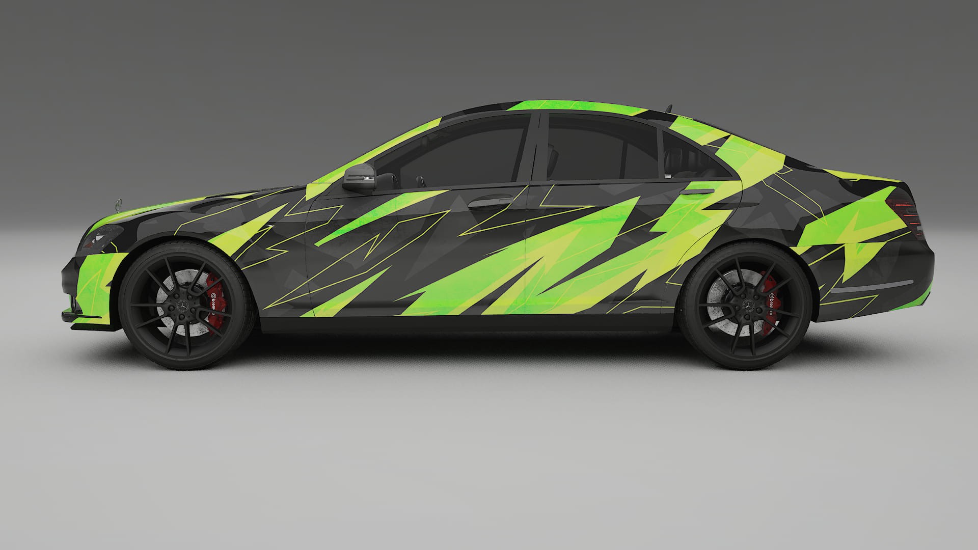 Mercedes S-class W221 facelift LCI NINJA TURTLES – Kit Wrap PPF Personalizzato in Pellicola Poliuretanica Stampabile