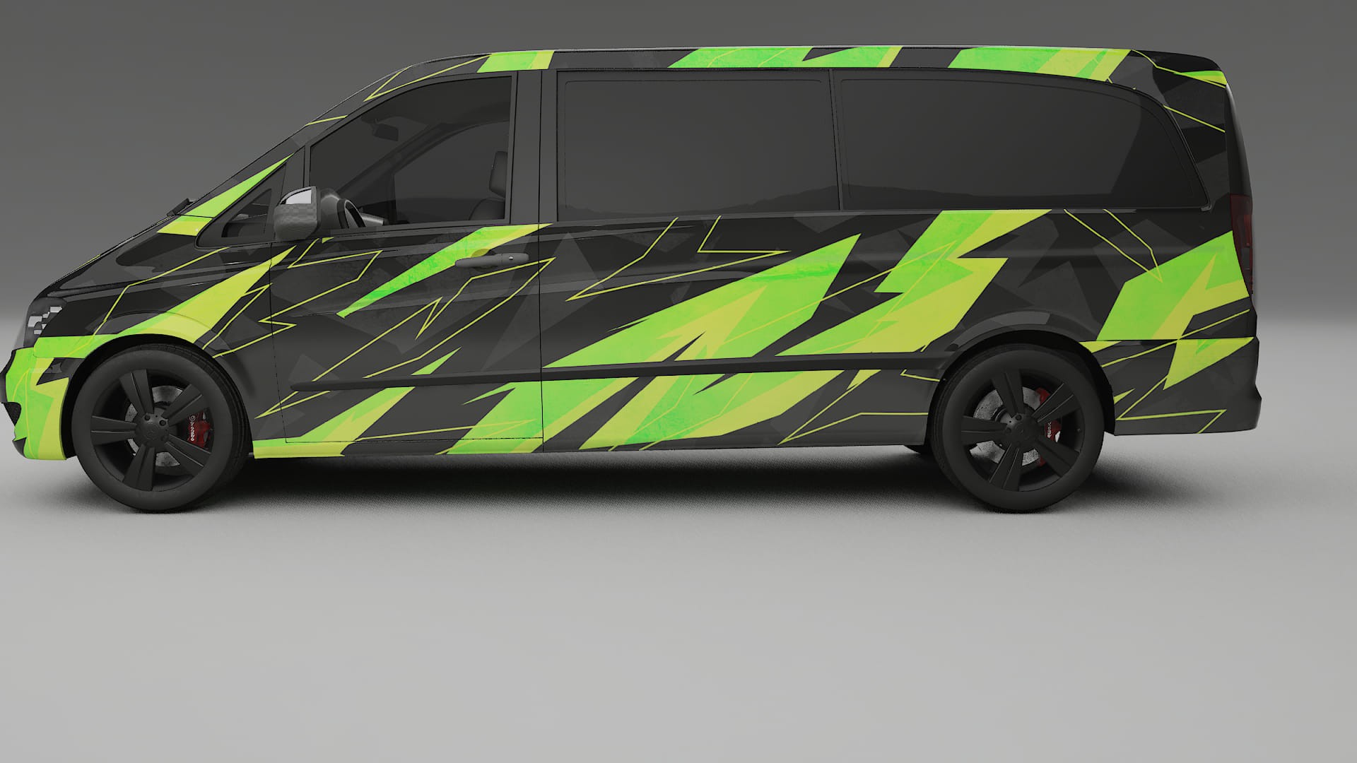 Mercedes Viano Extralong W439 Facelift LCI NINJA TURTLES – Kit Wrap PPF Personalizzato in Pellicola Poliuretanica Stampabile