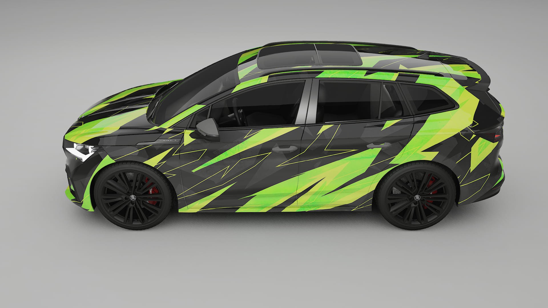 Škoda Enyaq MEB NINJA TURTLES – Kit Wrap PPF Personalizzato in Pellicola Poliuretanica Stampabile