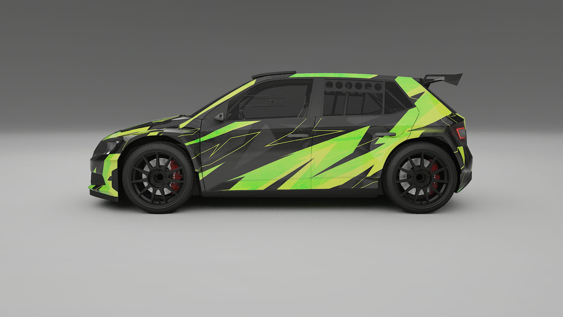 Škoda Fabia R5 6V NINJA TURTLES – Kit Wrap PPF Personalizzato in Pellicola Poliuretanica Stampabile