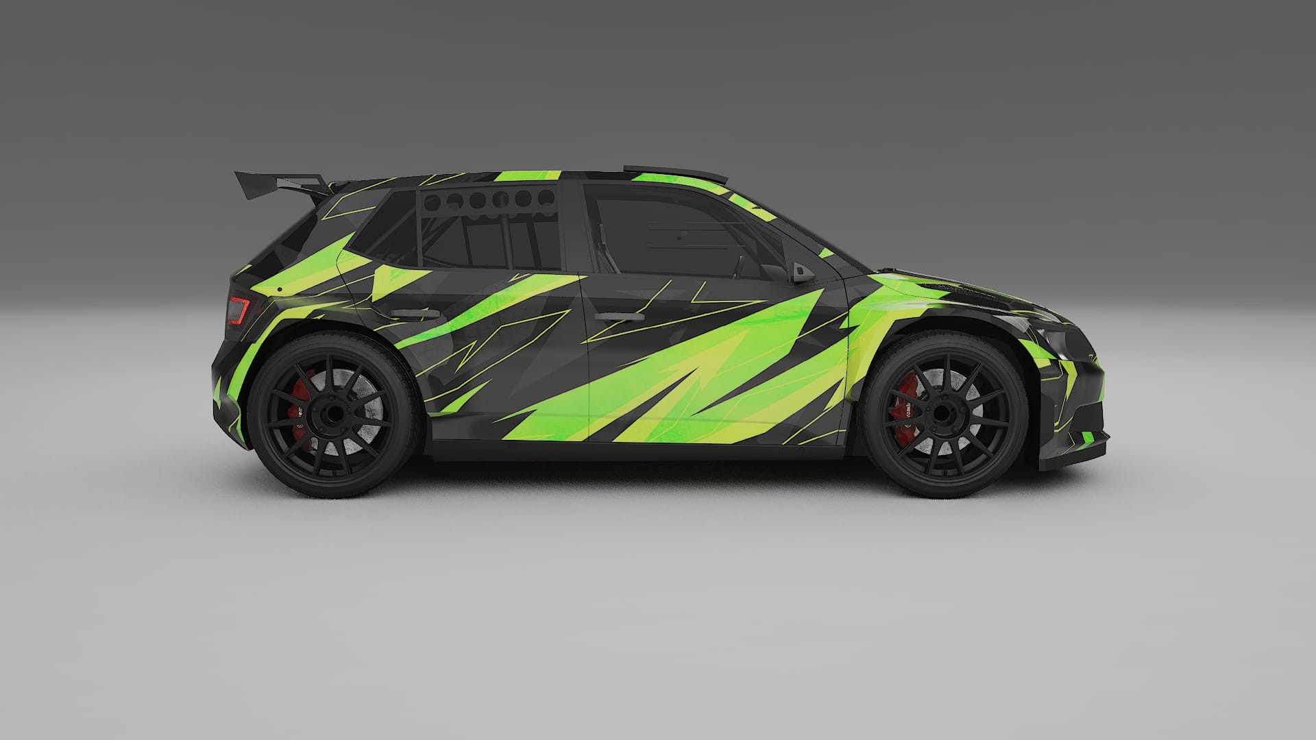 Škoda Fabia R5 6V NINJA TURTLES – Kit Wrap PPF Personalizzato in Pellicola Poliuretanica Stampabile